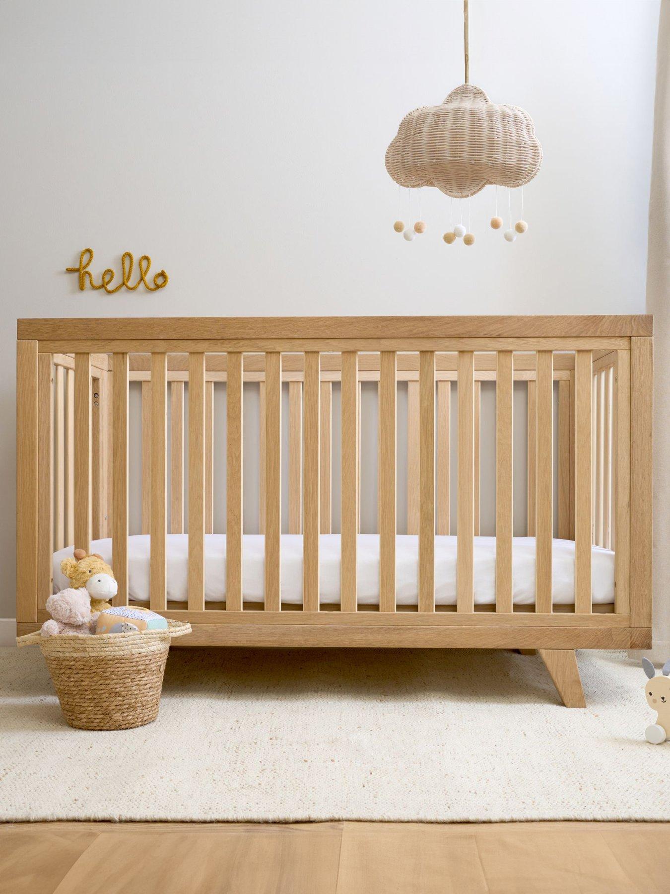 Clair De Lune Oak Cot Bed | littlewoods.com