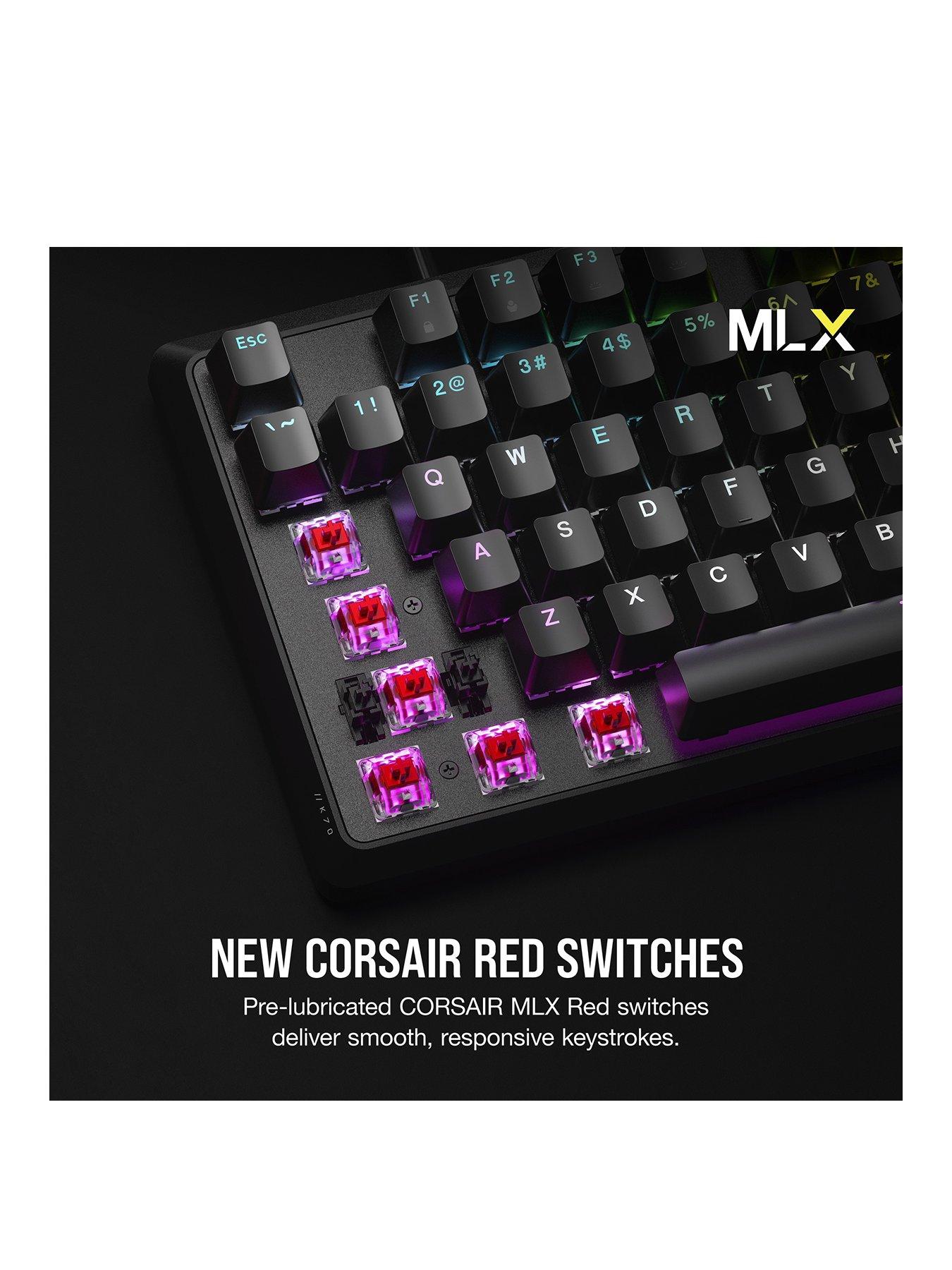  image of corsair-k70-core-rgb-keyboard-red-switch