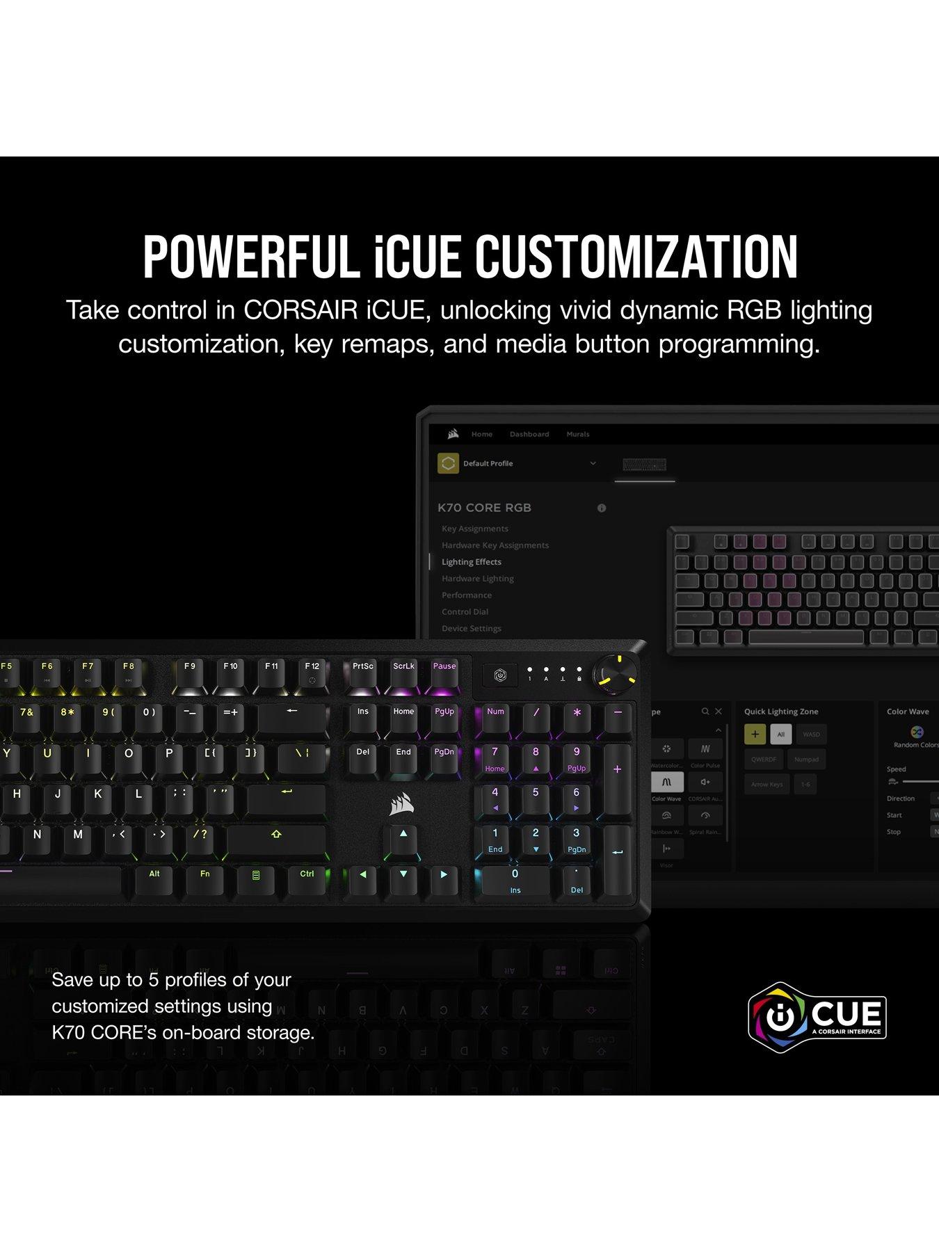  image of corsair-k70-core-rgb-keyboard-red-switch