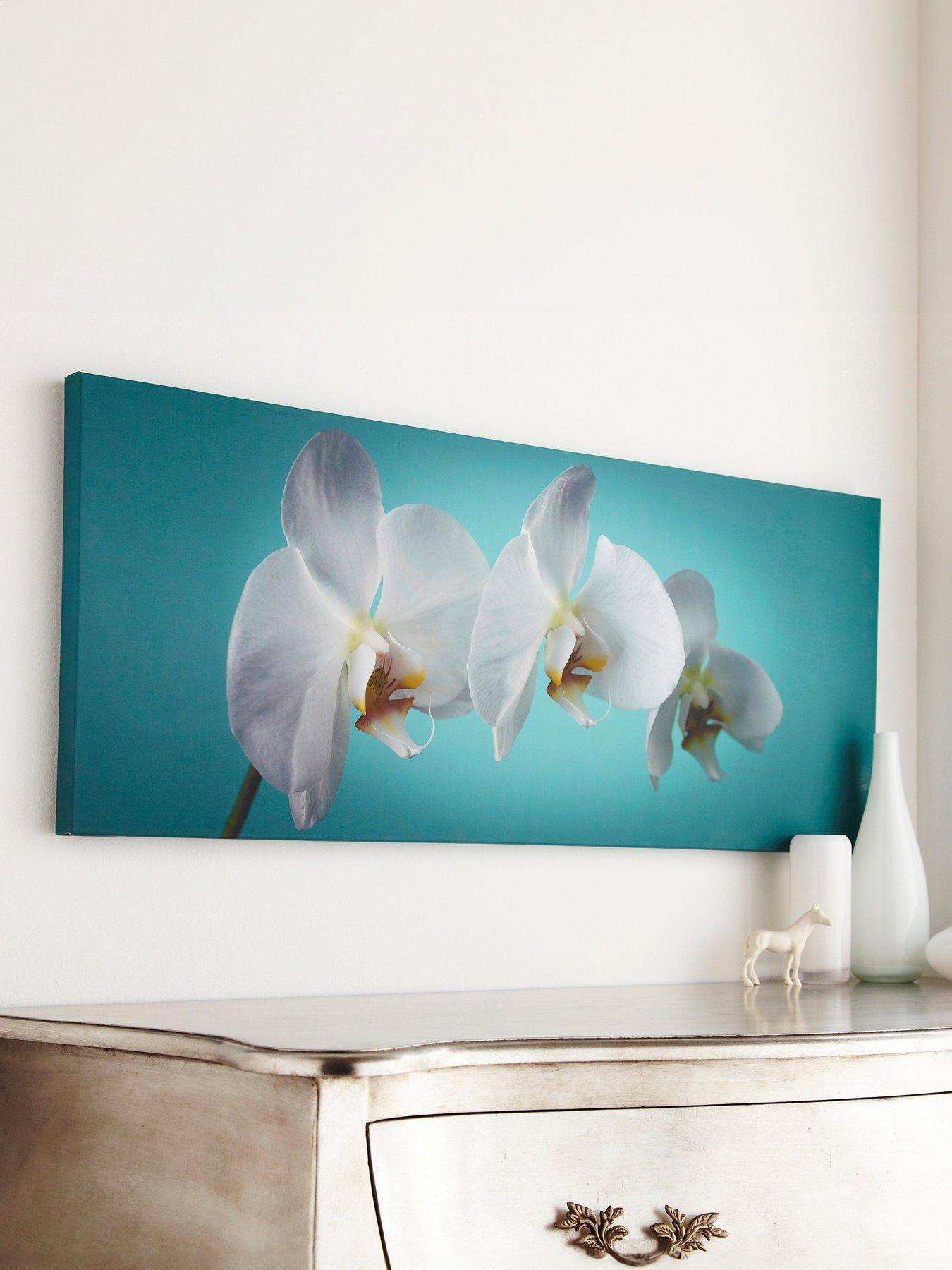 undefined Teal Orchid Canvas