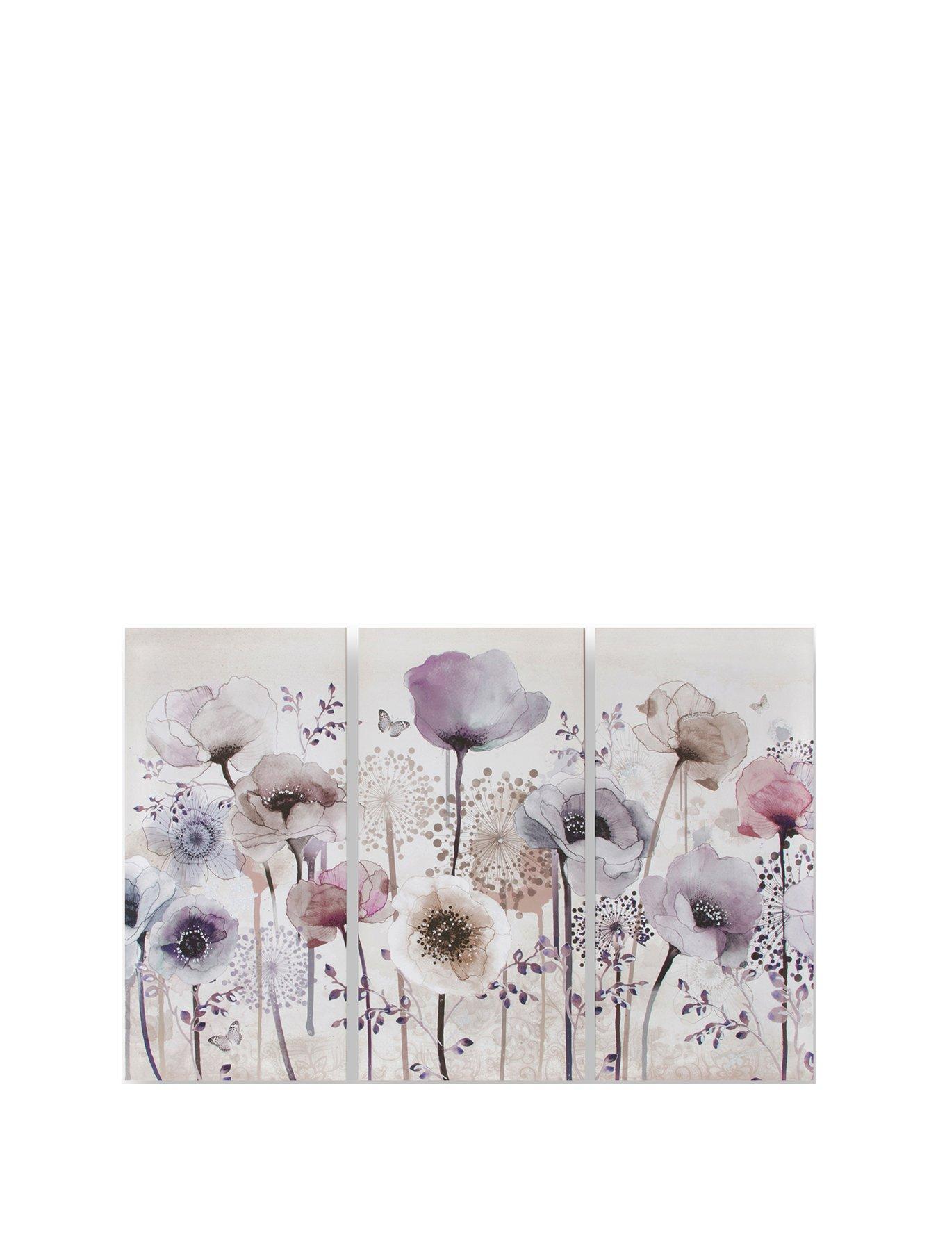  image of art-for-the-home-classic-poppy-trio-canvases