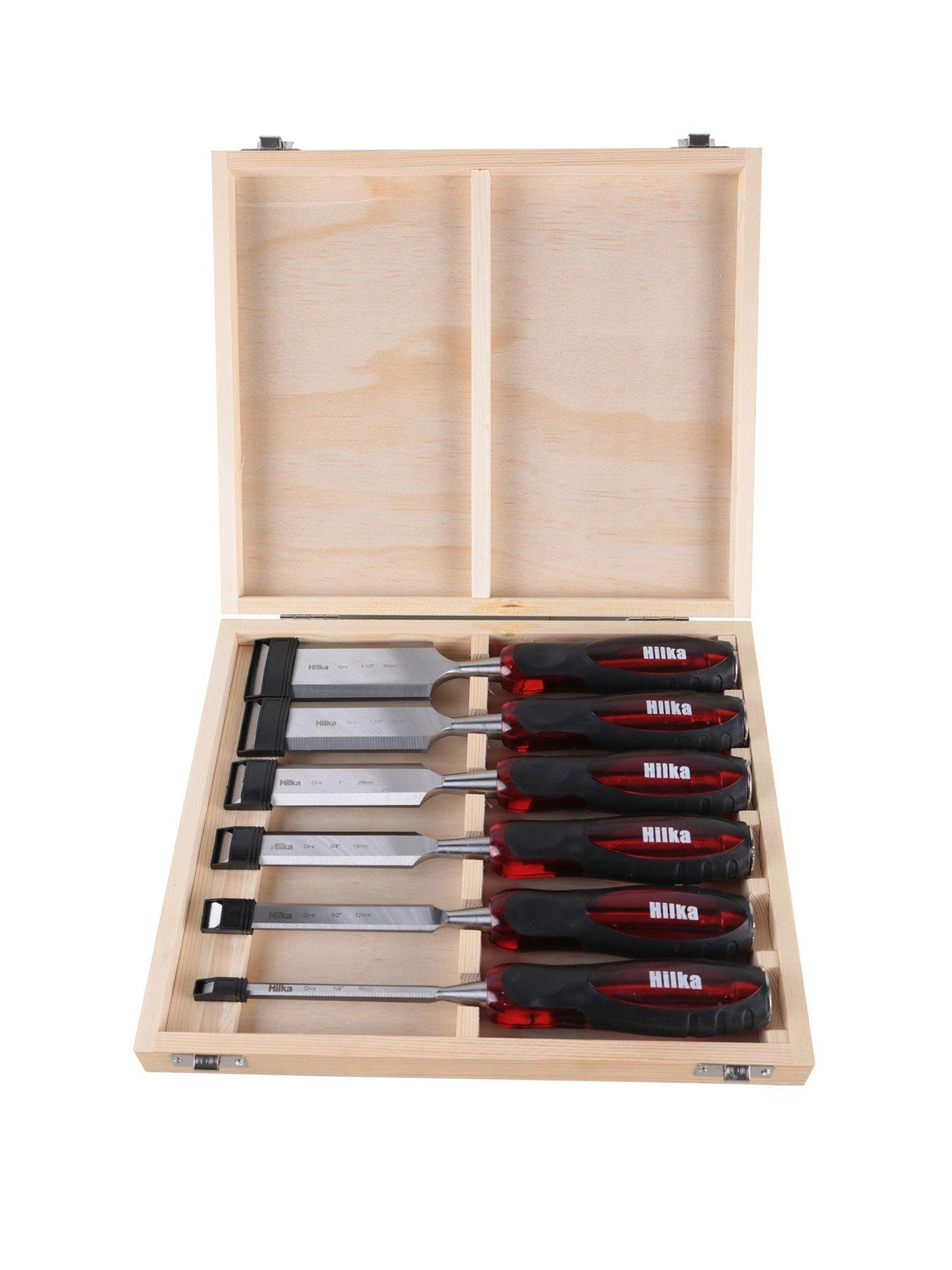 Hilka Tools 6 pce Wood Chisel Set Clear Grip