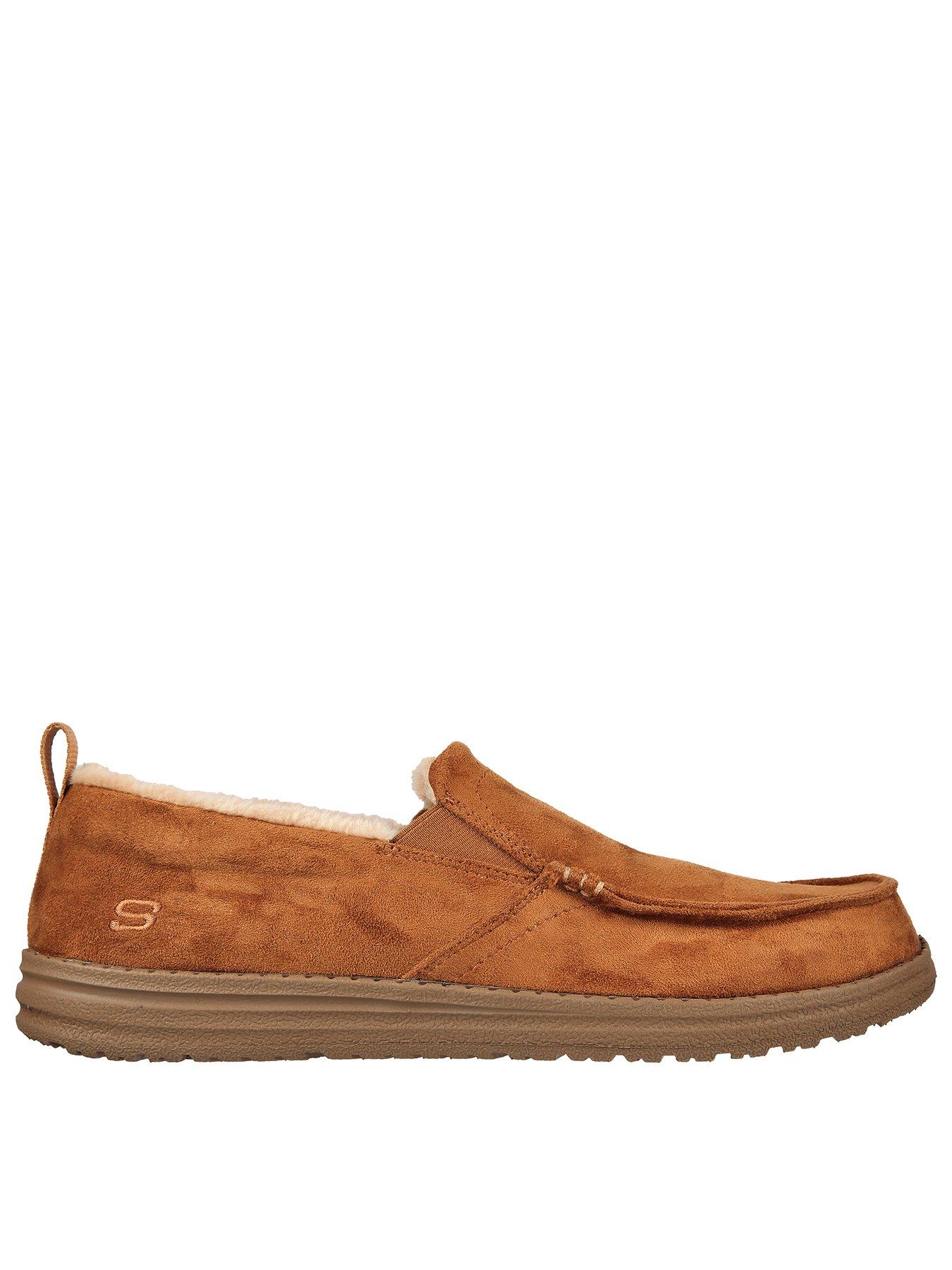 Skechers faux fur slippers online