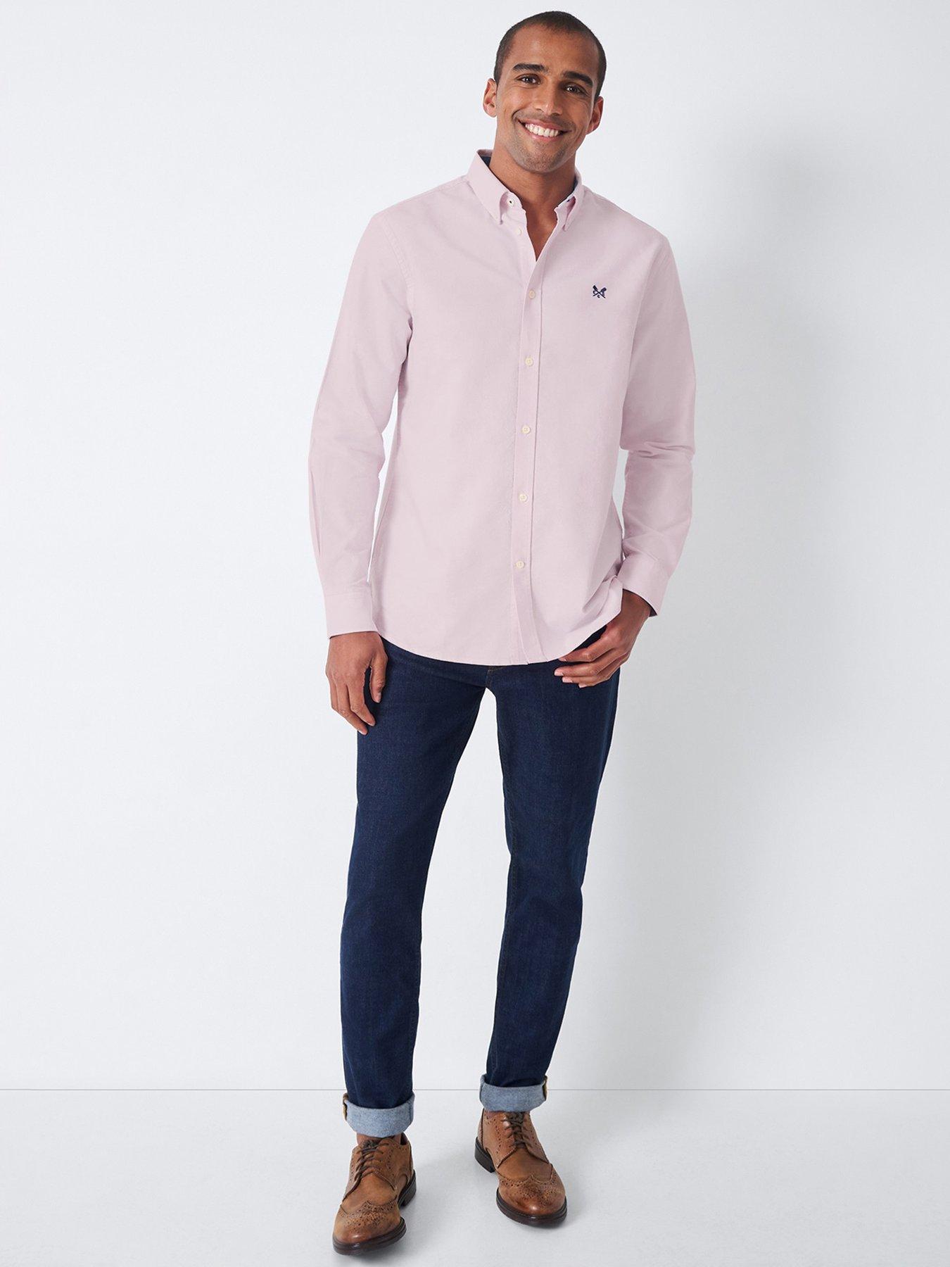  image of crew-clothing-crew-classic-oxford-shirt-light-pink
