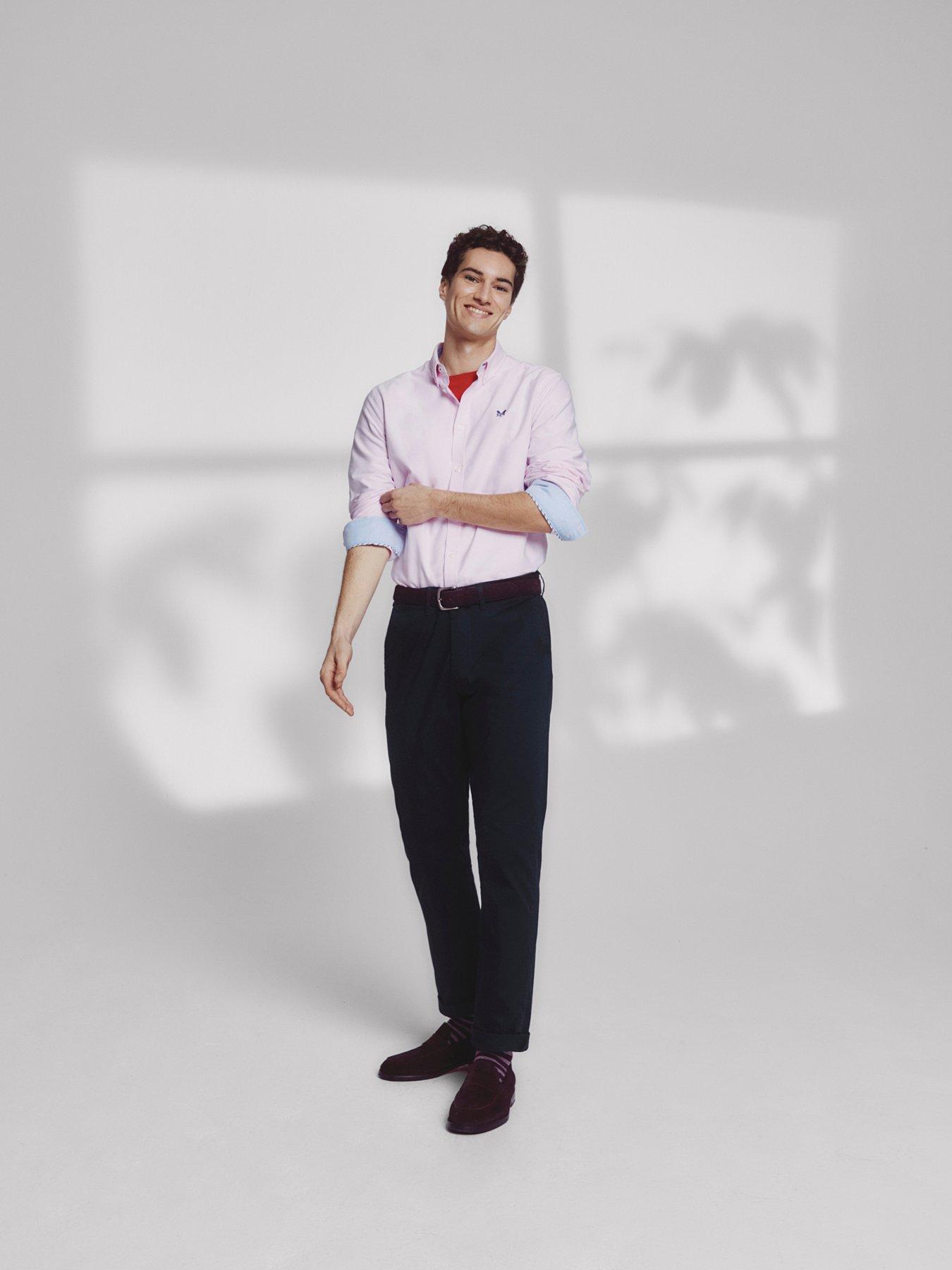  image of crew-clothing-crew-classic-oxford-shirt-light-pink