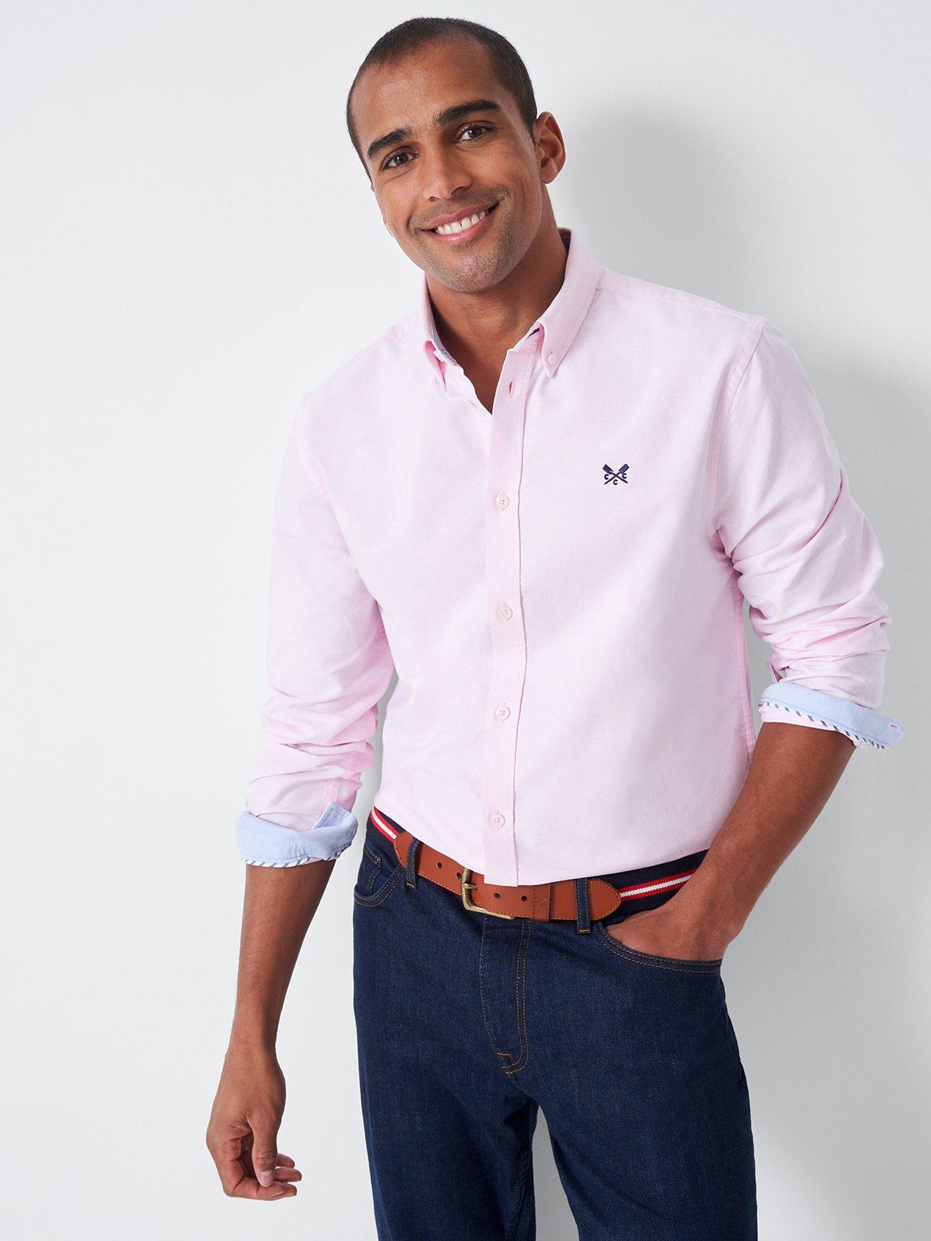  image of crew-clothing-crew-classic-oxford-shirt-light-pink