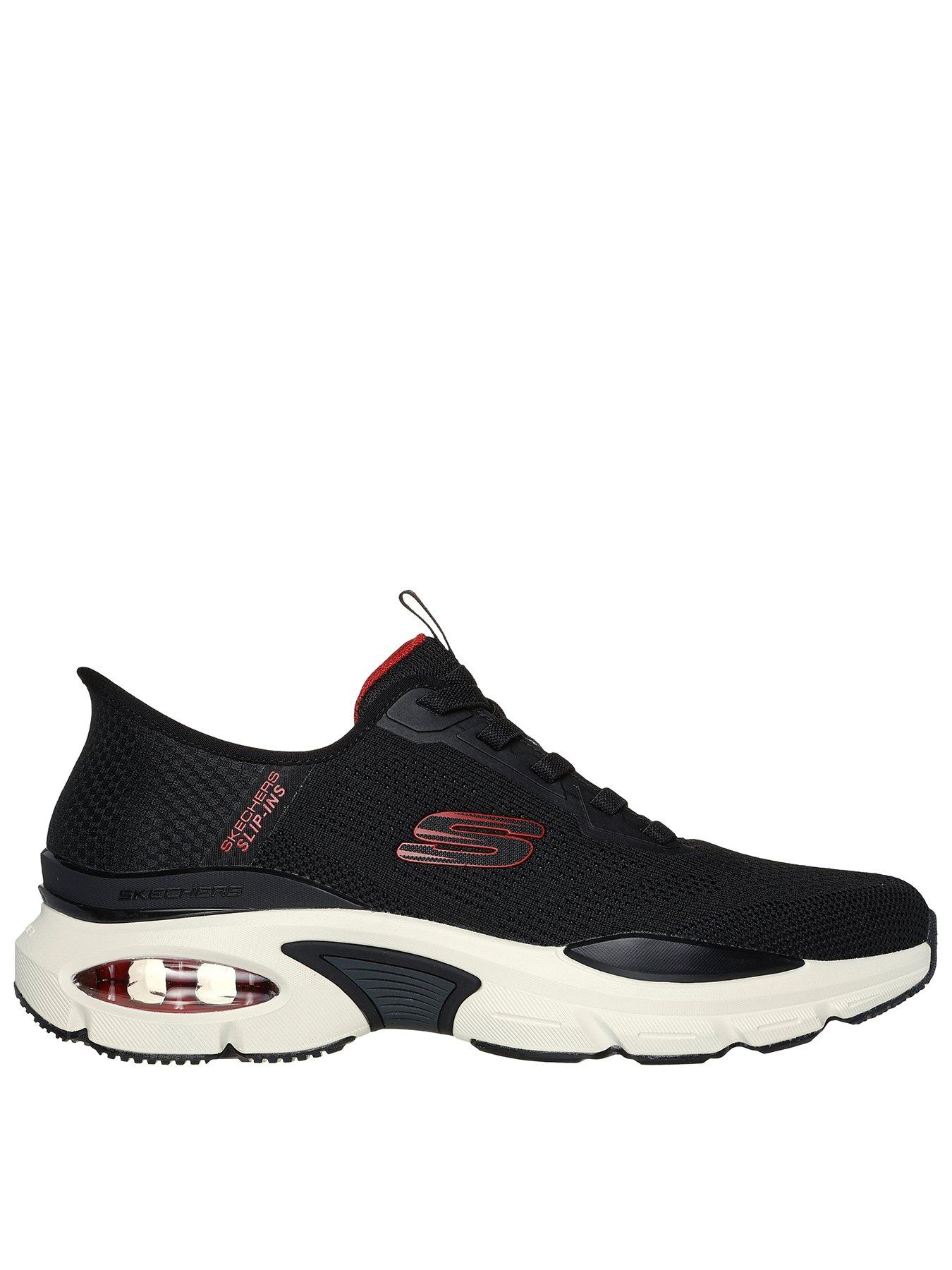 Skechers Go Walk 7 Hyper Pillars Bungee Lace Trainers Red And Black littlewoods