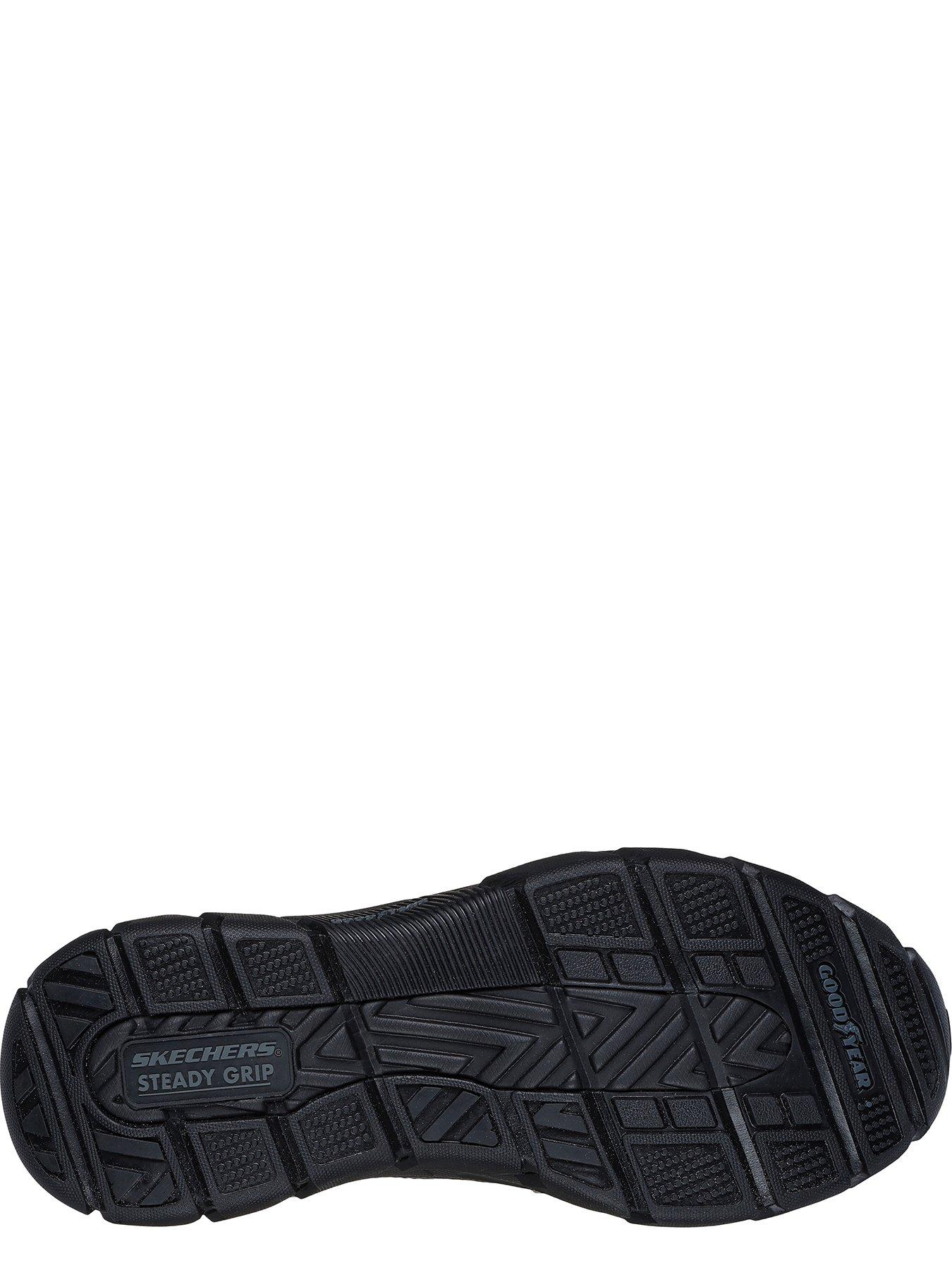  image of skechers-respected-slip-ins-casual-slip-on-shoes-black-leather