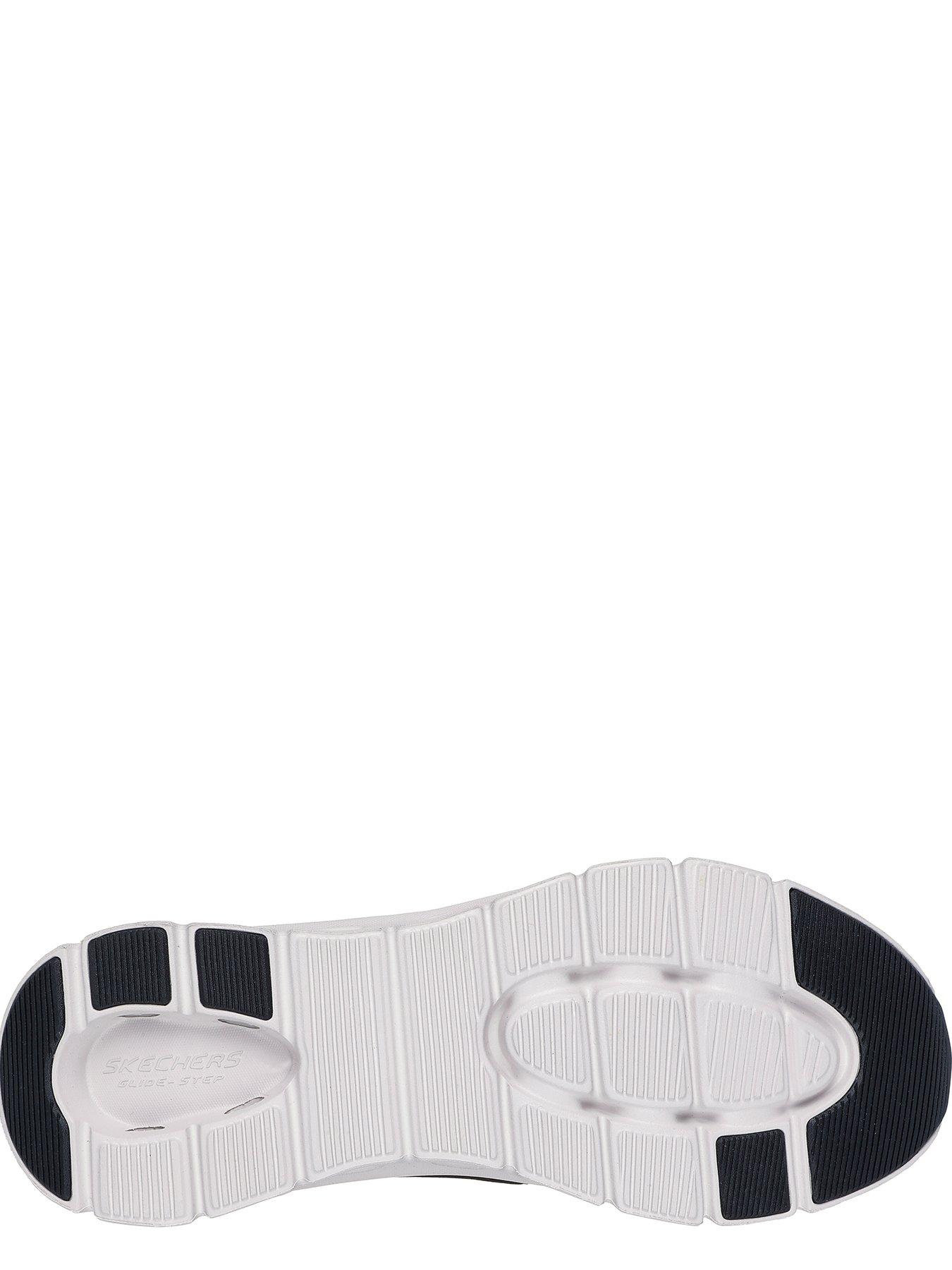  image of skechers-glide-step-slip-ins-bungee-lace-trainers-black-mesh