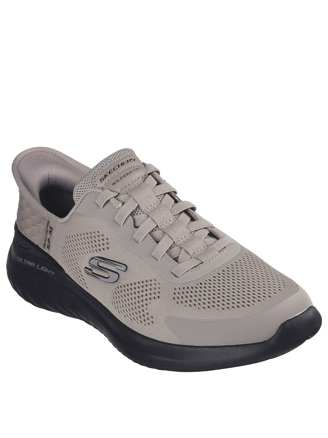 Image 2 of 5 of Skechers Bounder Slip-Ins Trainers - Taupe Mesh