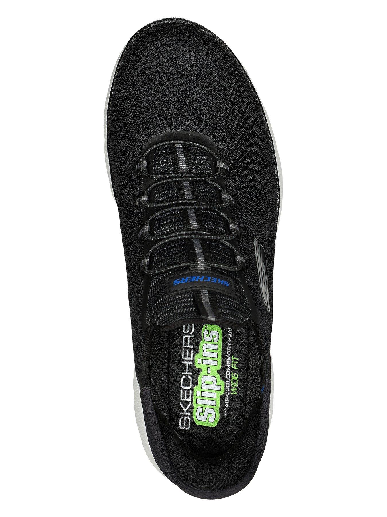  image of skechers-summits-slip-ins-trainers-black-mesh