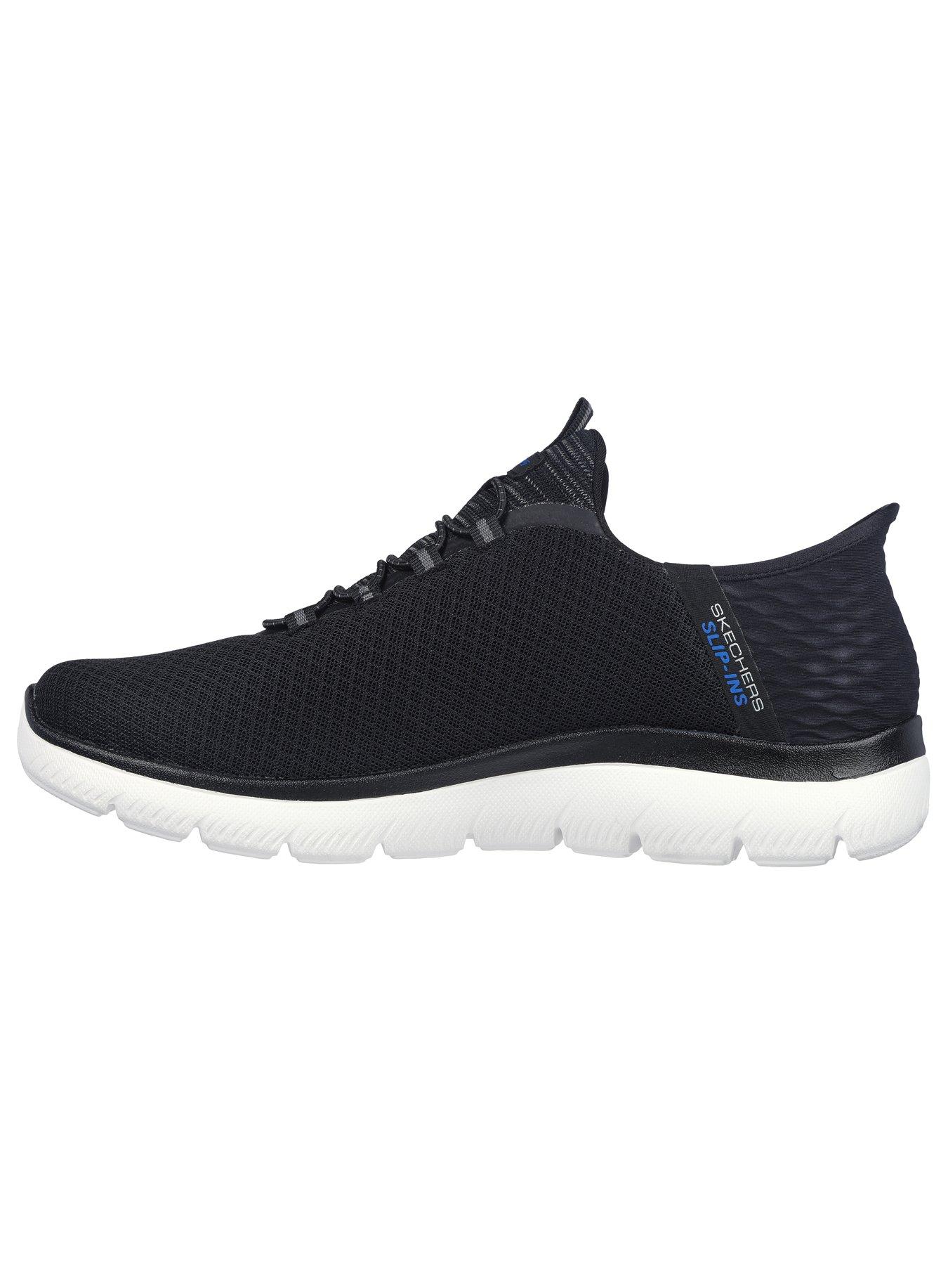  image of skechers-summits-slip-ins-trainers-black-mesh