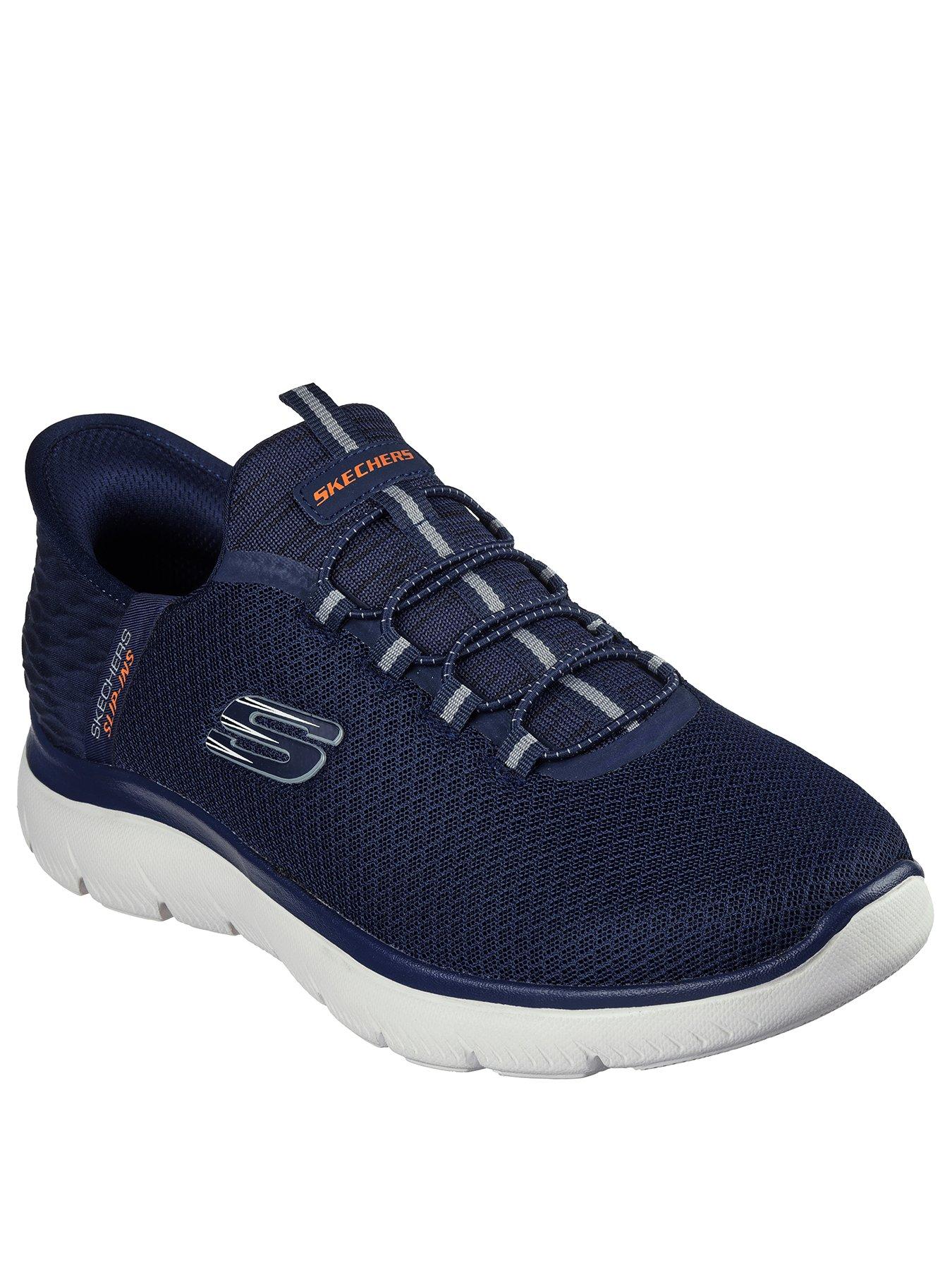  image of skechers-summits-slip-ins-trainers-navy-mesh