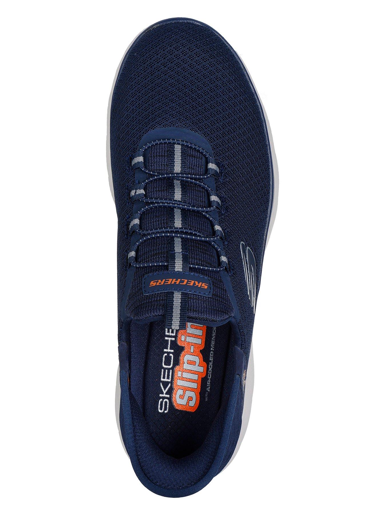  image of skechers-summits-slip-ins-trainers-navy-mesh