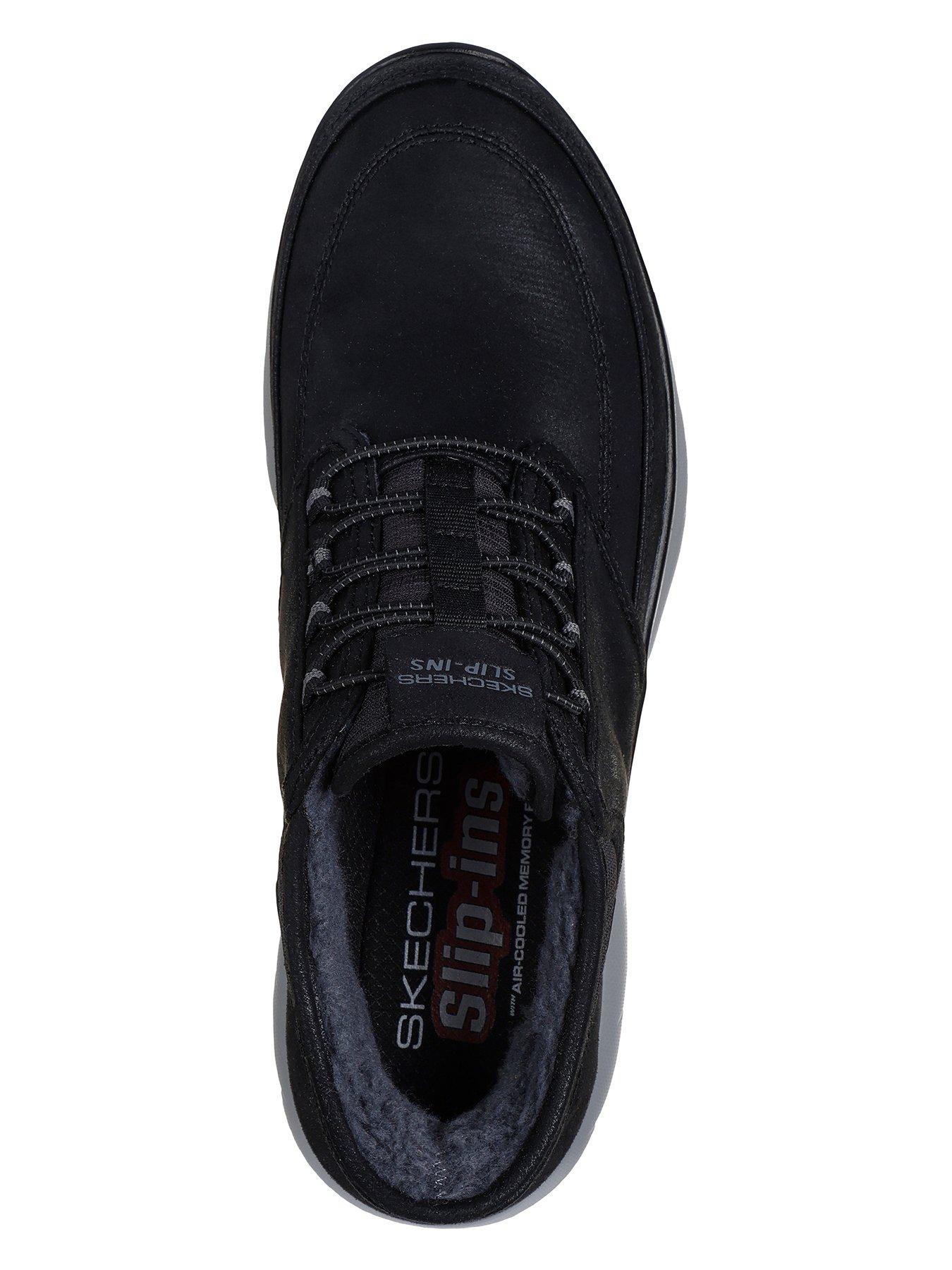 Image 3 of 5 of Skechers Summits Slip-Ins Bungee Lace Mid Lace Up Shoes - Black Suede