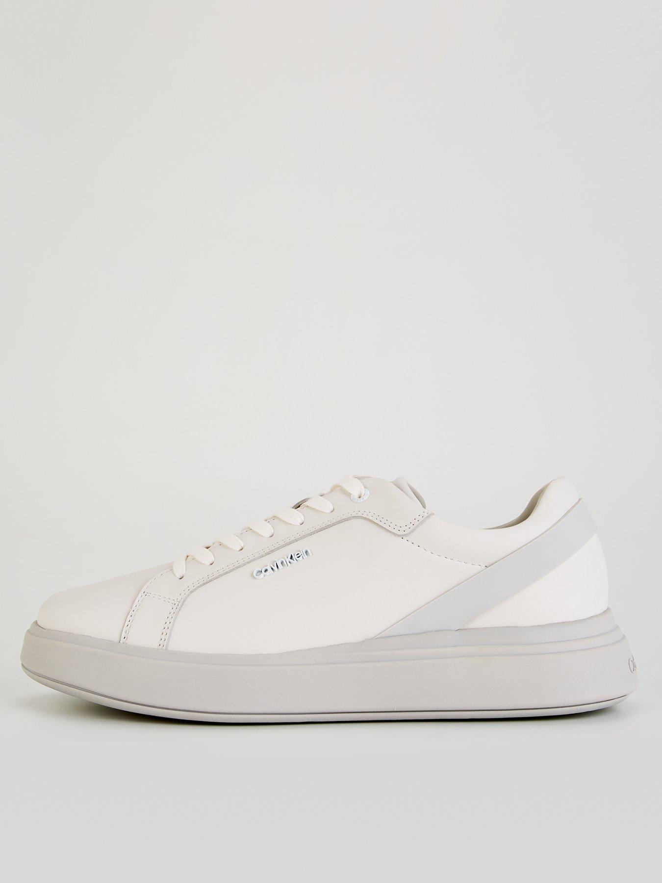 undefined Heel Strap Leather Trainer - White