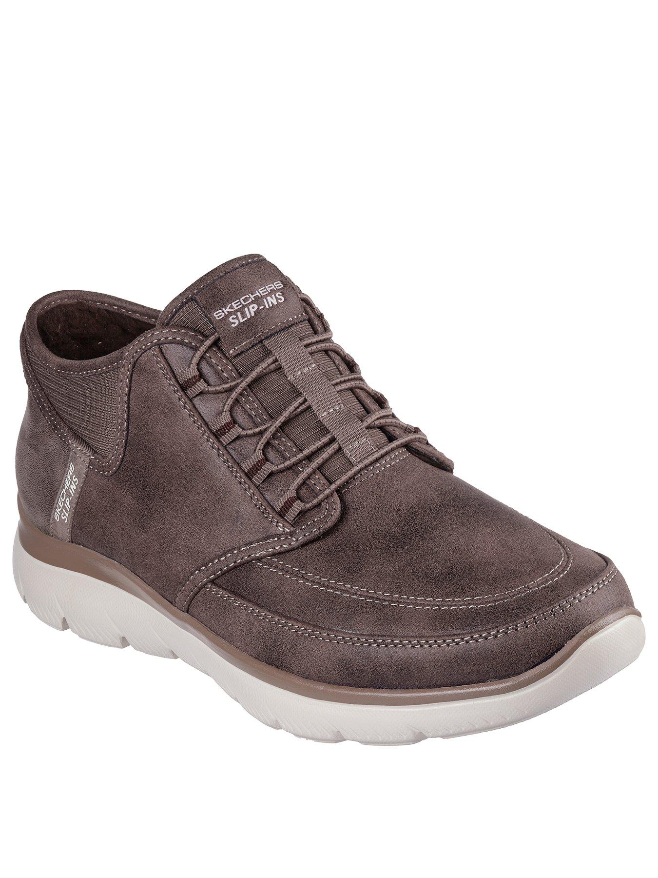 Image 2 of 5 of Skechers Summits Slip-Ins Bungee Lace Mid Lace Up Shoes - Chocolate Suede