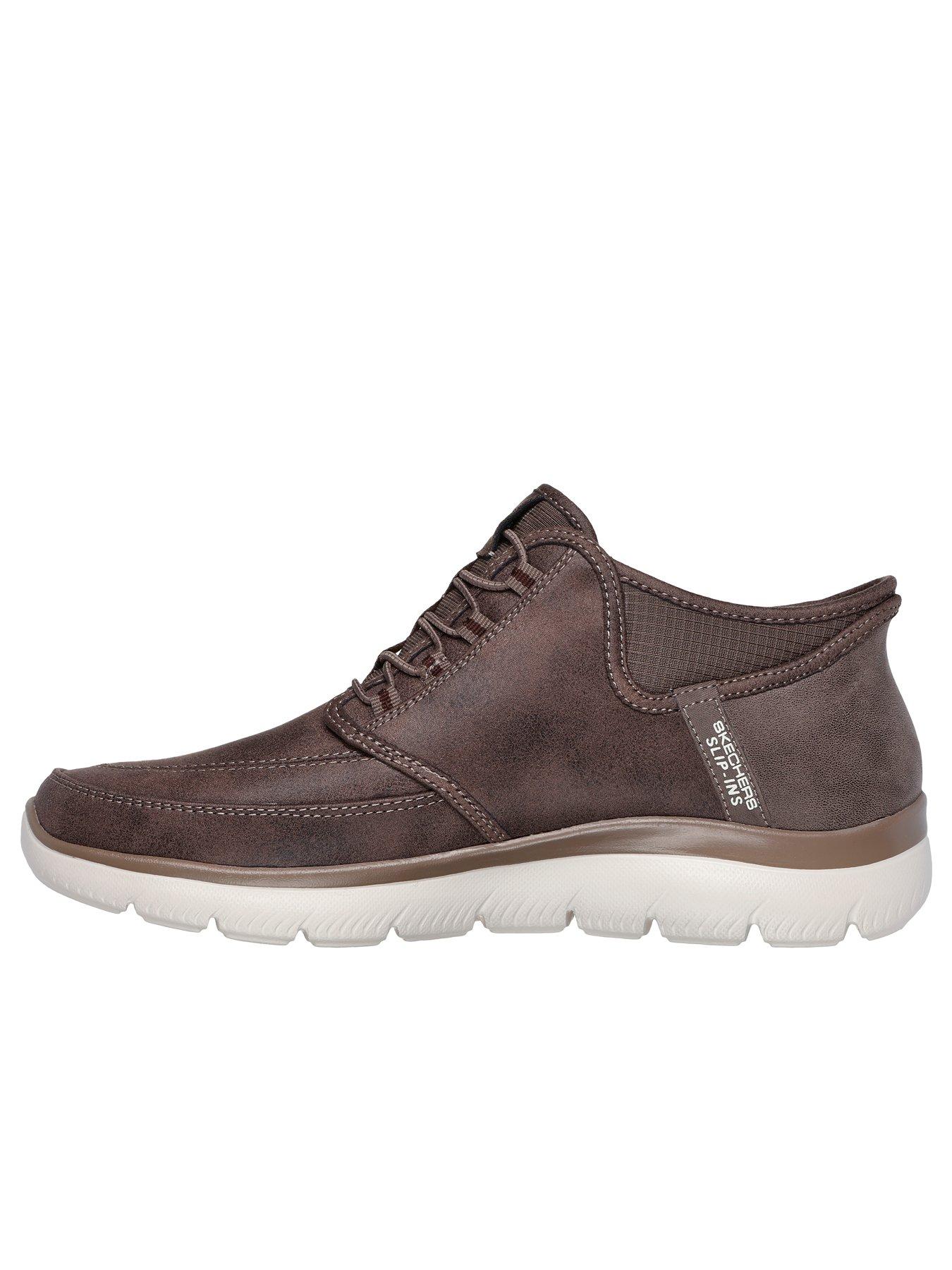 Image 5 of 5 of Skechers Summits Slip-Ins Bungee Lace Mid Lace Up Shoes - Chocolate Suede