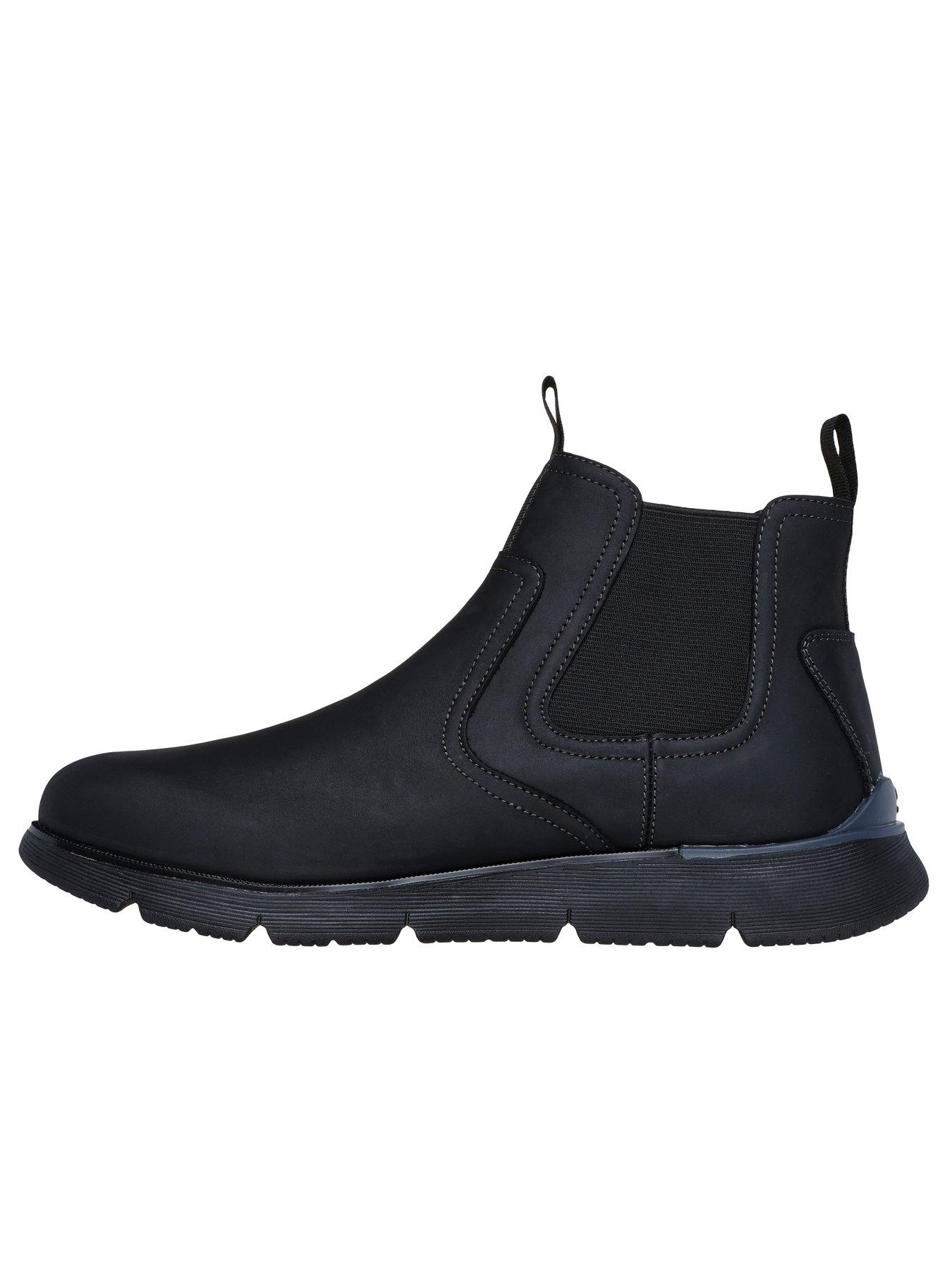 Image 5 of 5 of Skechers Augustino Chelsea Boots - Black Leather