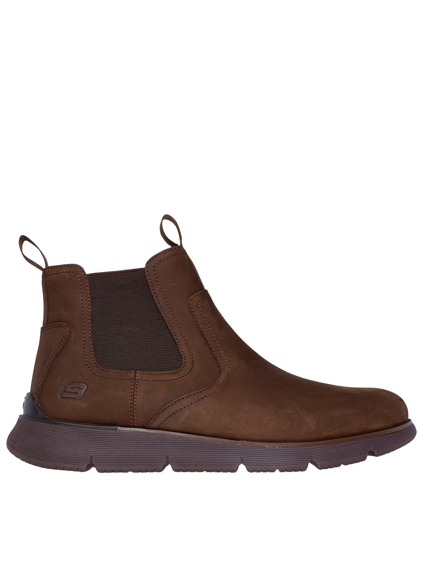 Skechers Augustino Chelsea Boots - Chocolate Leather