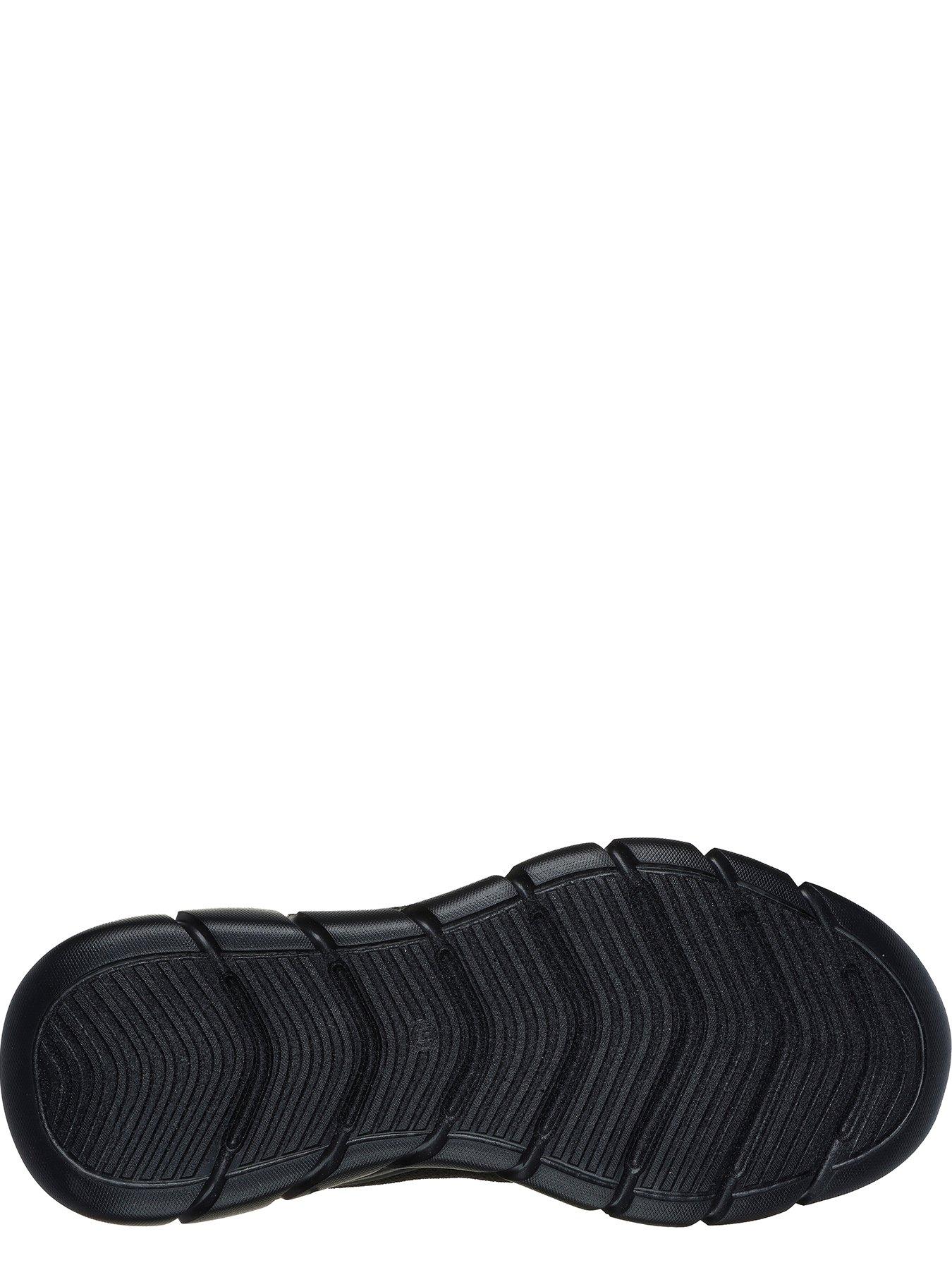  image of skechers-bobs-b-flex-lace-up-knit-trainers-black-knit