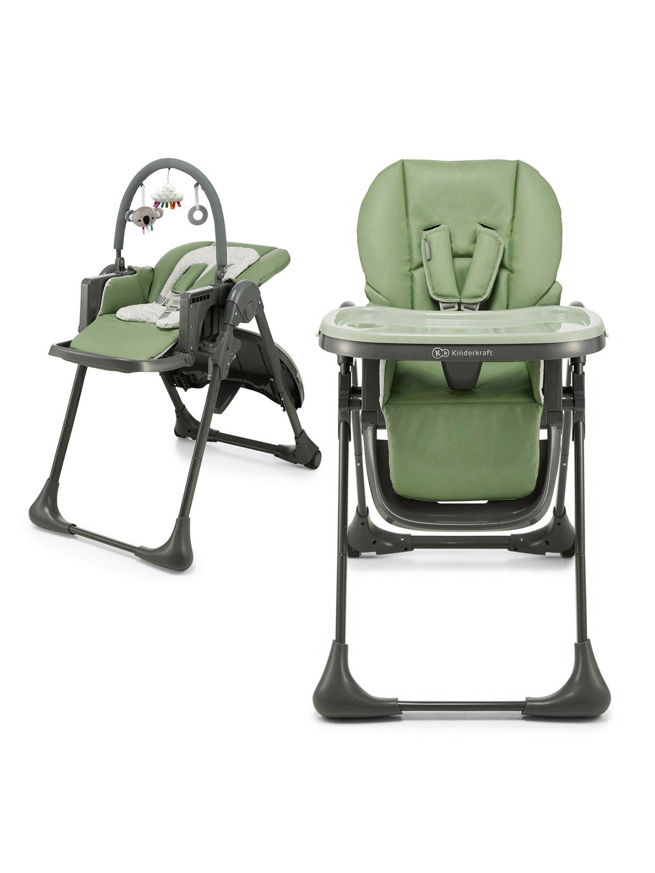 Image 1 of 8 of Kinderkraft Tummie Folding Feeding Highchair&nbsp;- Green