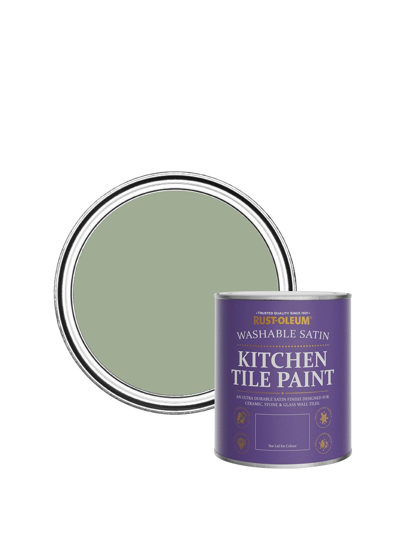 Image 1 of 6 of Rust-Oleum Satin Finish Kitchen Tile Paint in Bramwell &ndash; 750 ml Tin