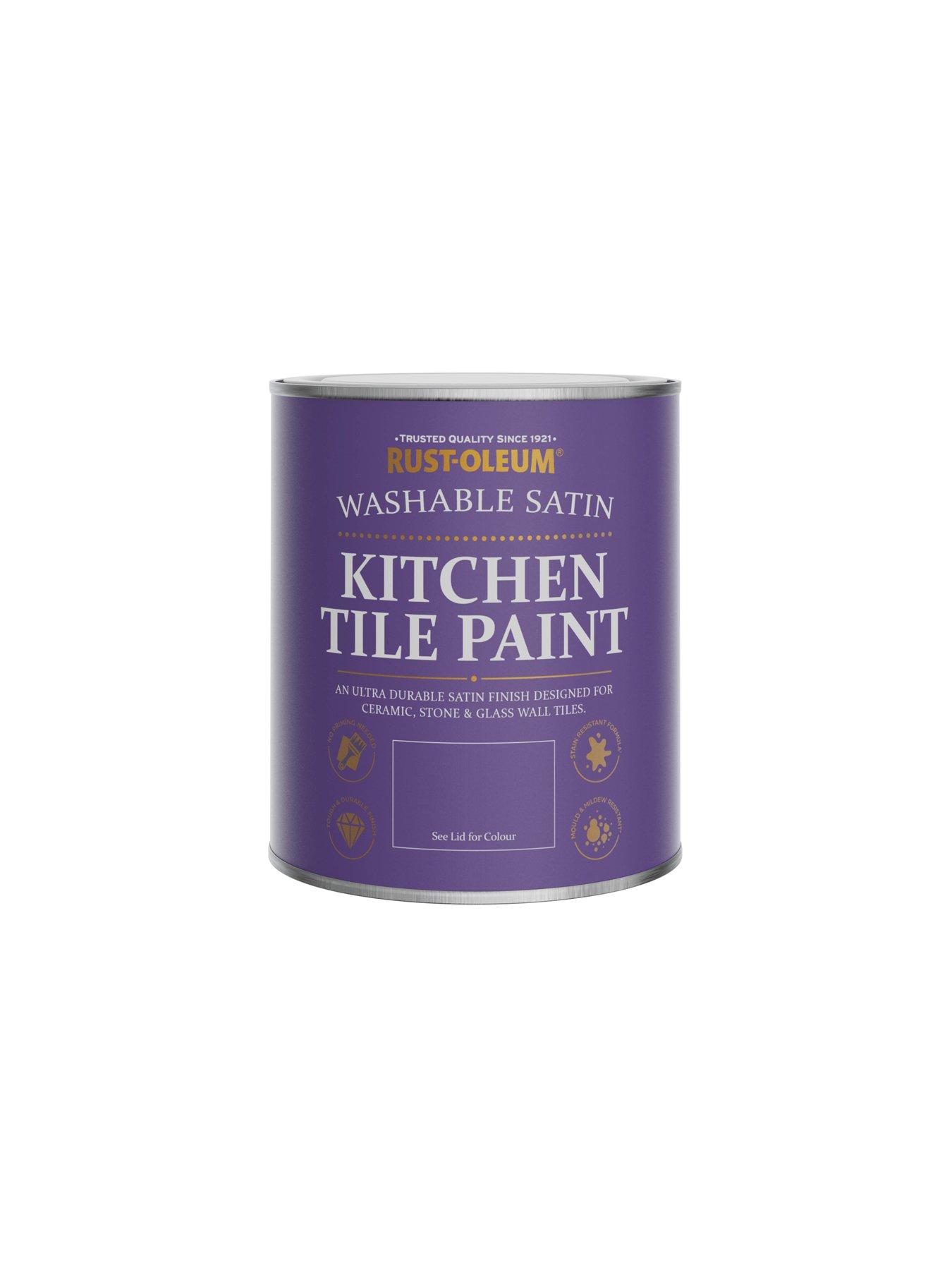 Image 5 of 6 of Rust-Oleum Satin Finish Kitchen Tile Paint in Flint &ndash; 750 ml Tin