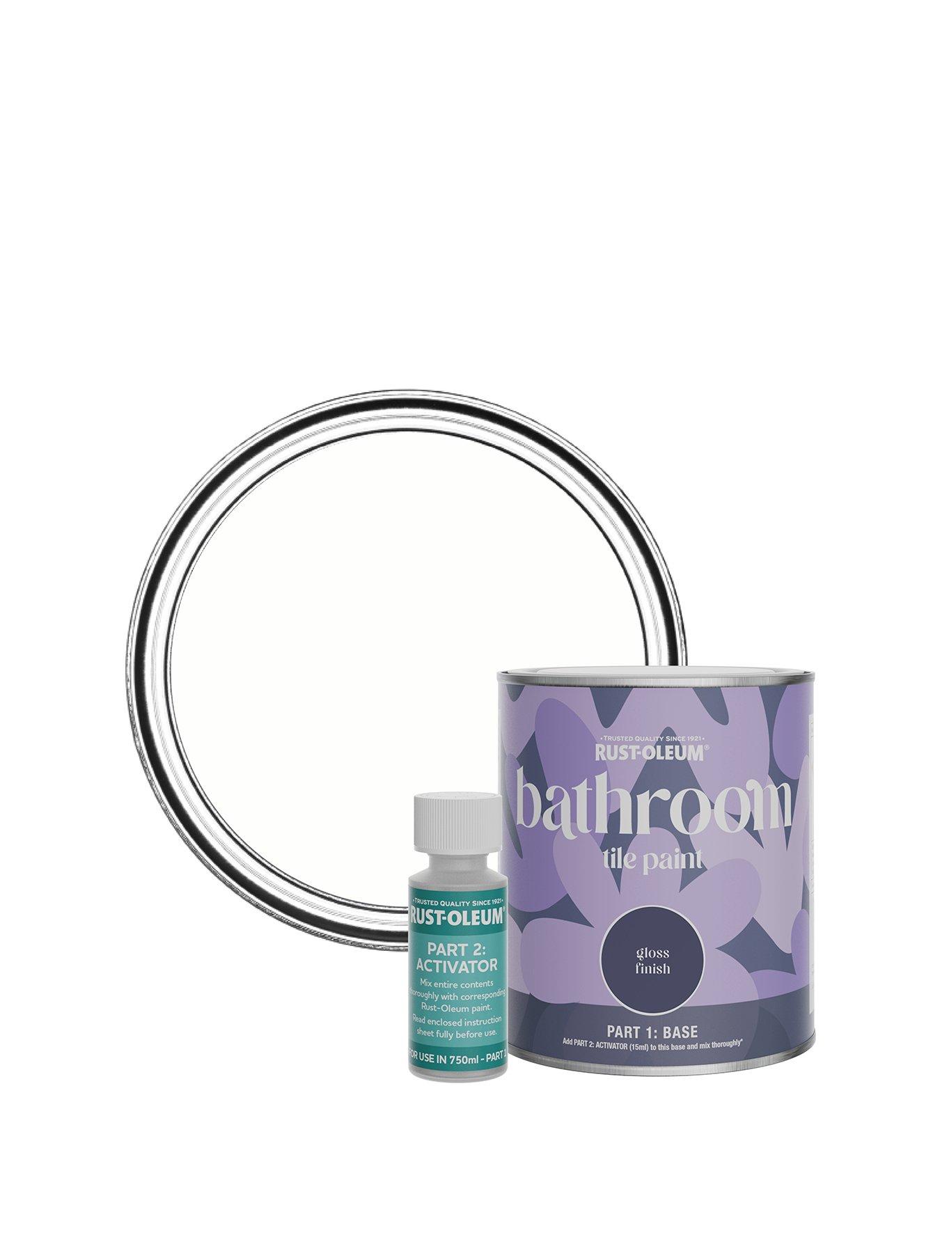 Image 1 of 6 of Rust-Oleum Gloss Finish Bathroom Tile Paint - Chalk White