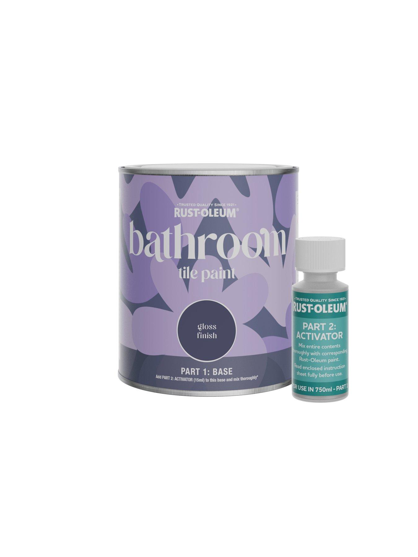 Image 5 of 6 of Rust-Oleum Gloss Finish Bathroom Tile Paint - Chalk White