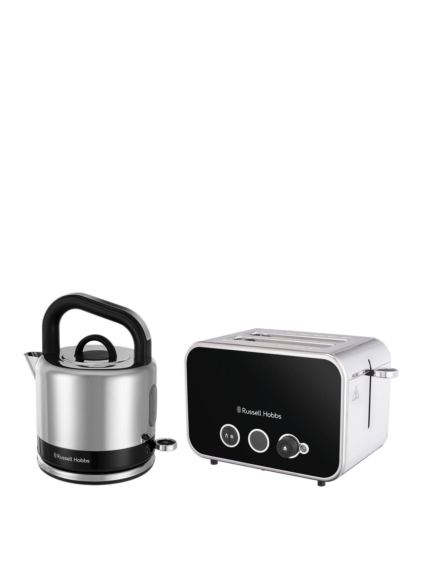 Image 1 of 7 of Russell Hobbs Distinctions Kettle and 2-Slice Toaster Bundle - Black