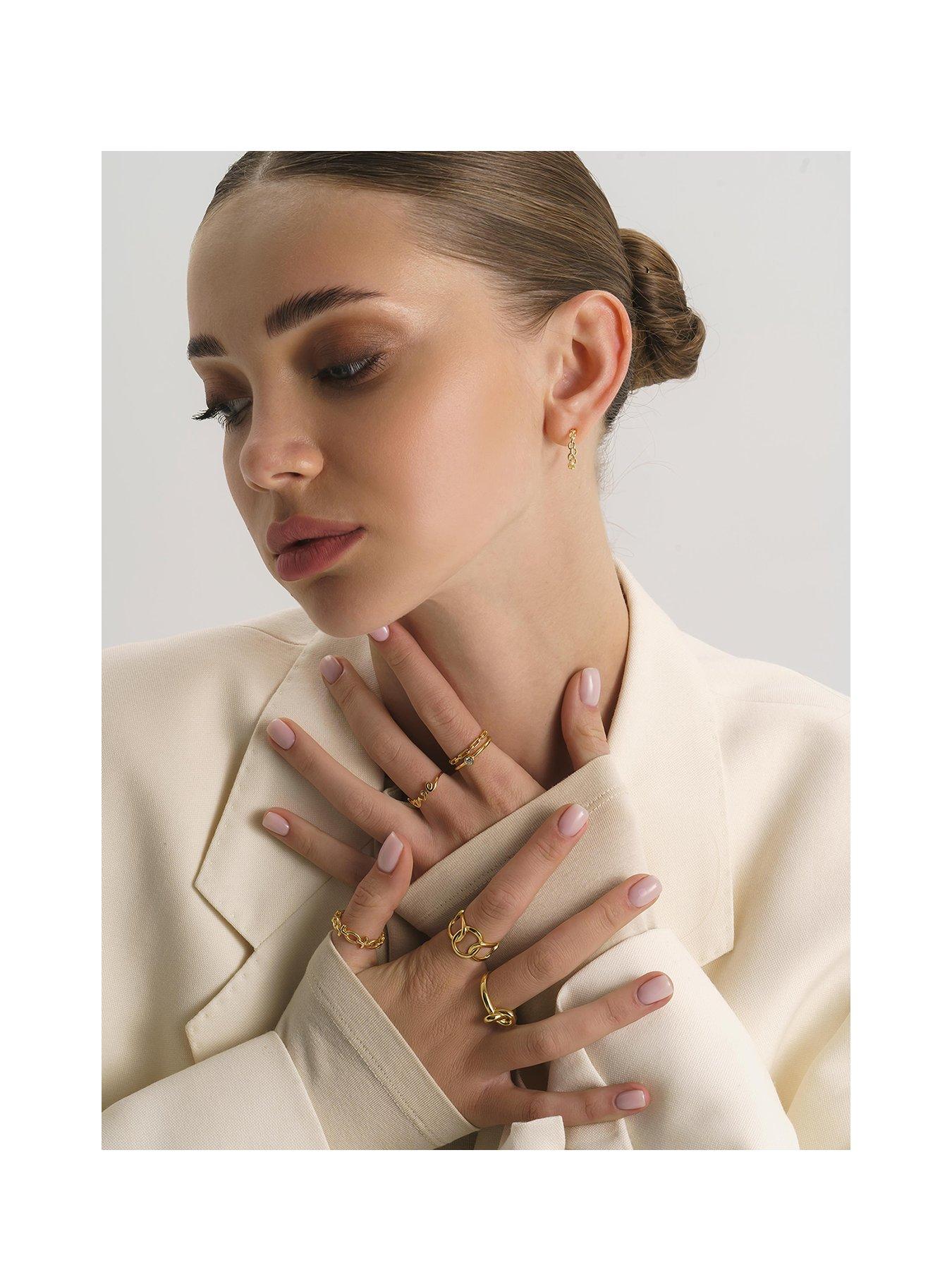 Image 2 of 7 of Elk & Bloom 18K Gold Plated Knot Ring