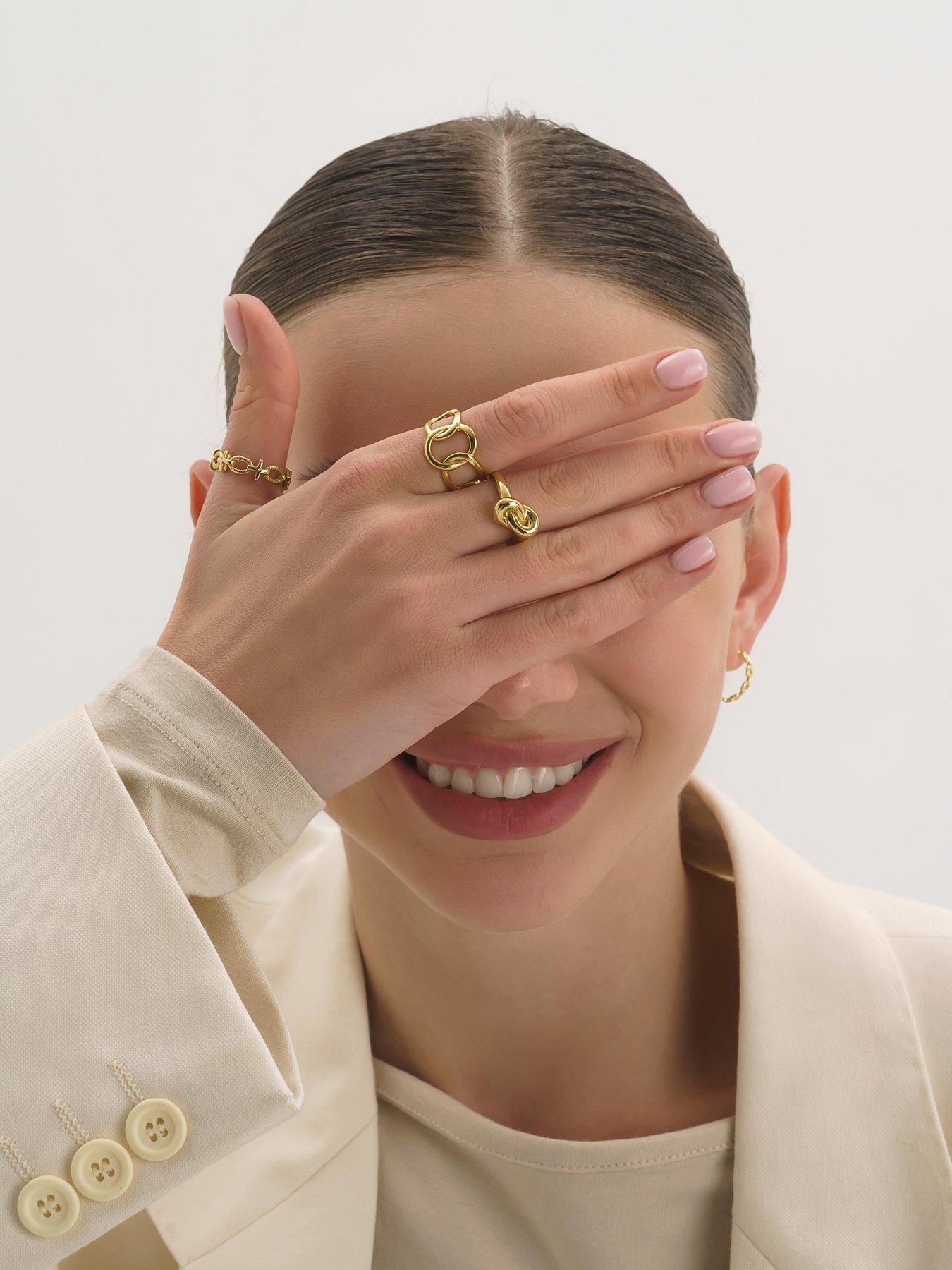 Image 4 of 7 of Elk & Bloom 18K Gold Plated Knot Ring