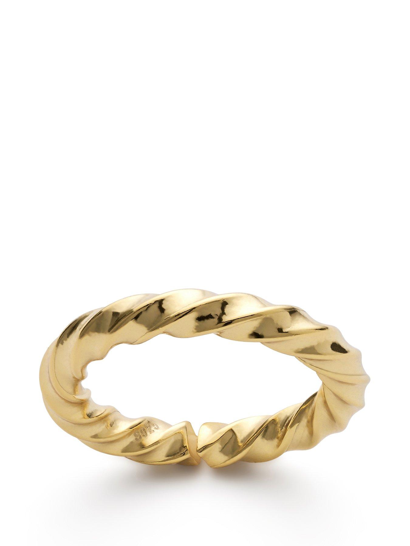  image of elk-bloom-14k-gold-plated-twist-band-ring