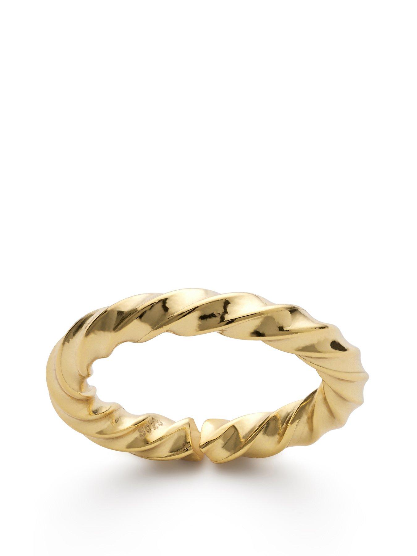  image of elk-bloom-14k-gold-plated-twist-band-ring