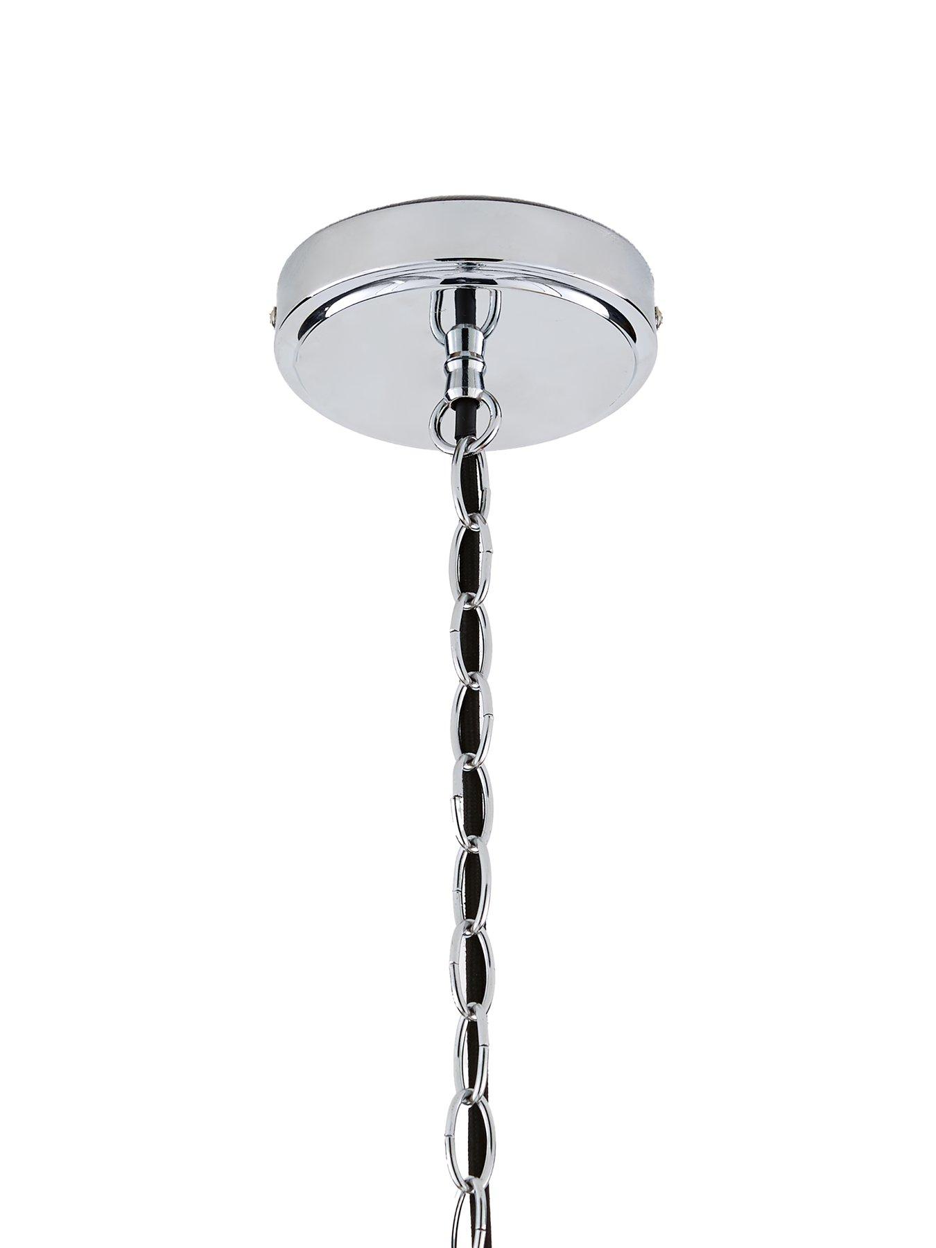 Image 5 of 7 of Very Home Statement 8-Arm Retro Glass Chrome Ceiling Light