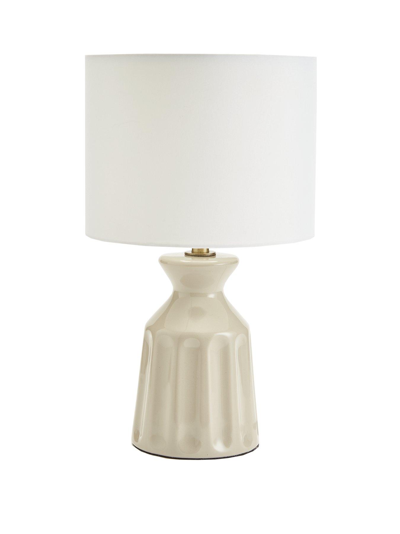  image of the-very-collection-ceramic-carved-table-lamp