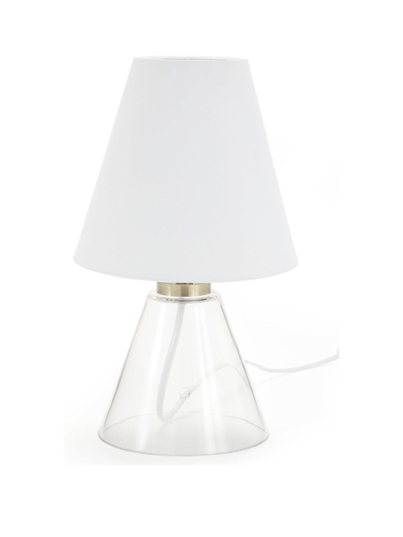 Image 2 of 6 of Very Home Conical Glass Table Lamp 23cm