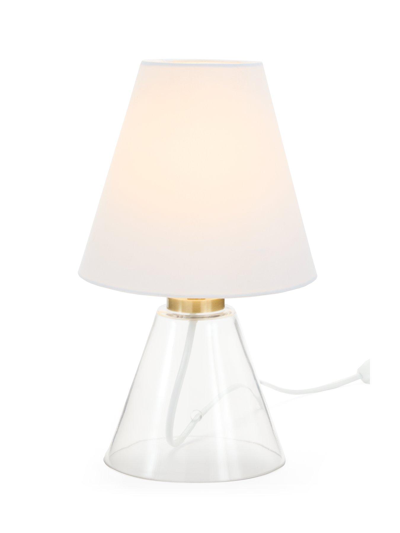 Image 3 of 6 of Very Home Conical Glass Table Lamp 23cm