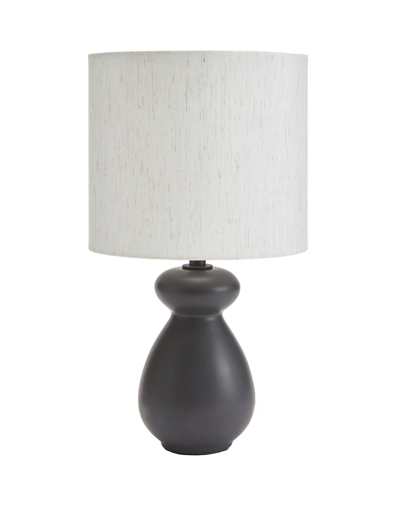 stillFront image of the-very-collection-black-chubby-table-lamp