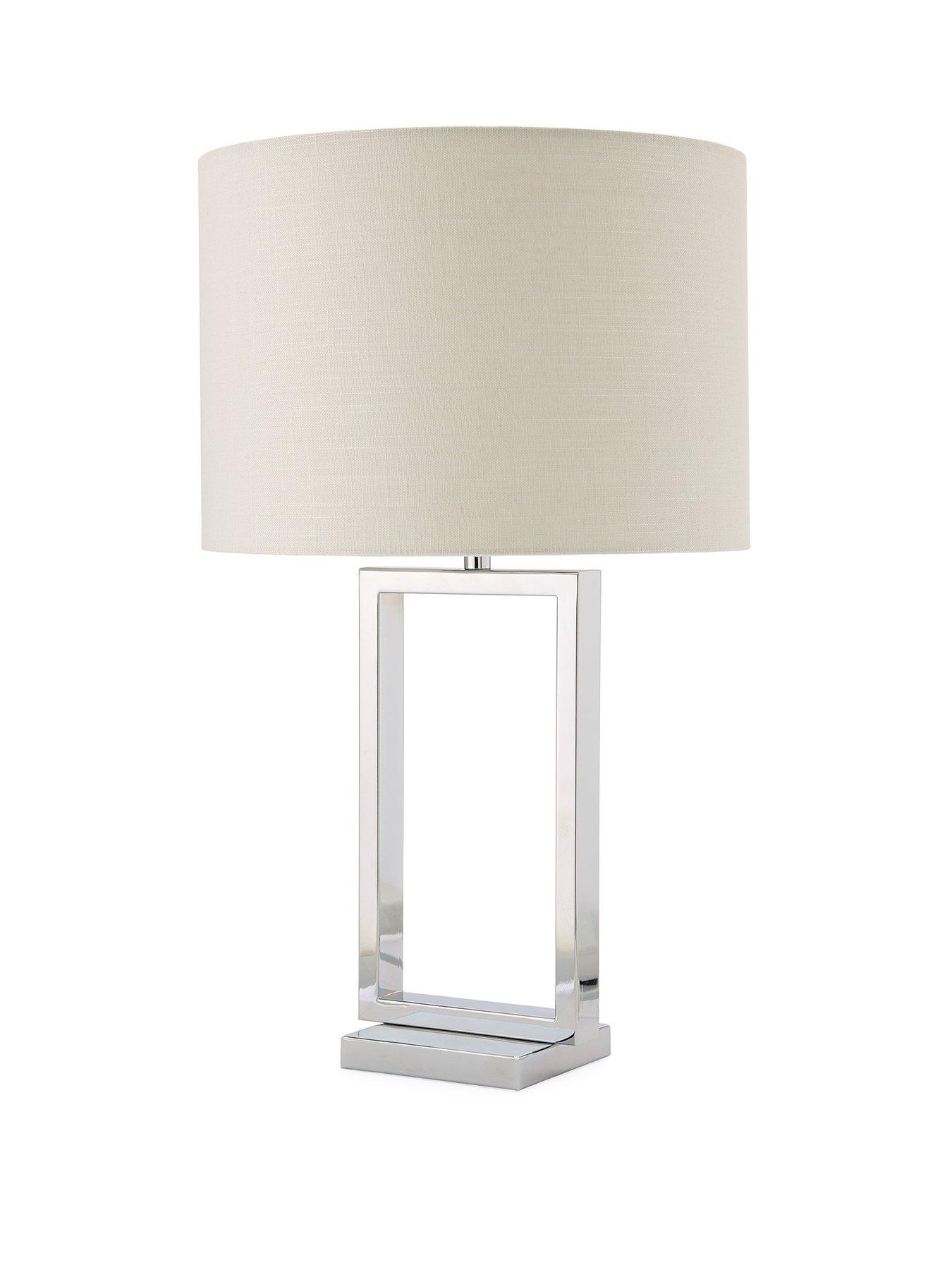  image of the-very-collection-bevel-chrome-table-lamp