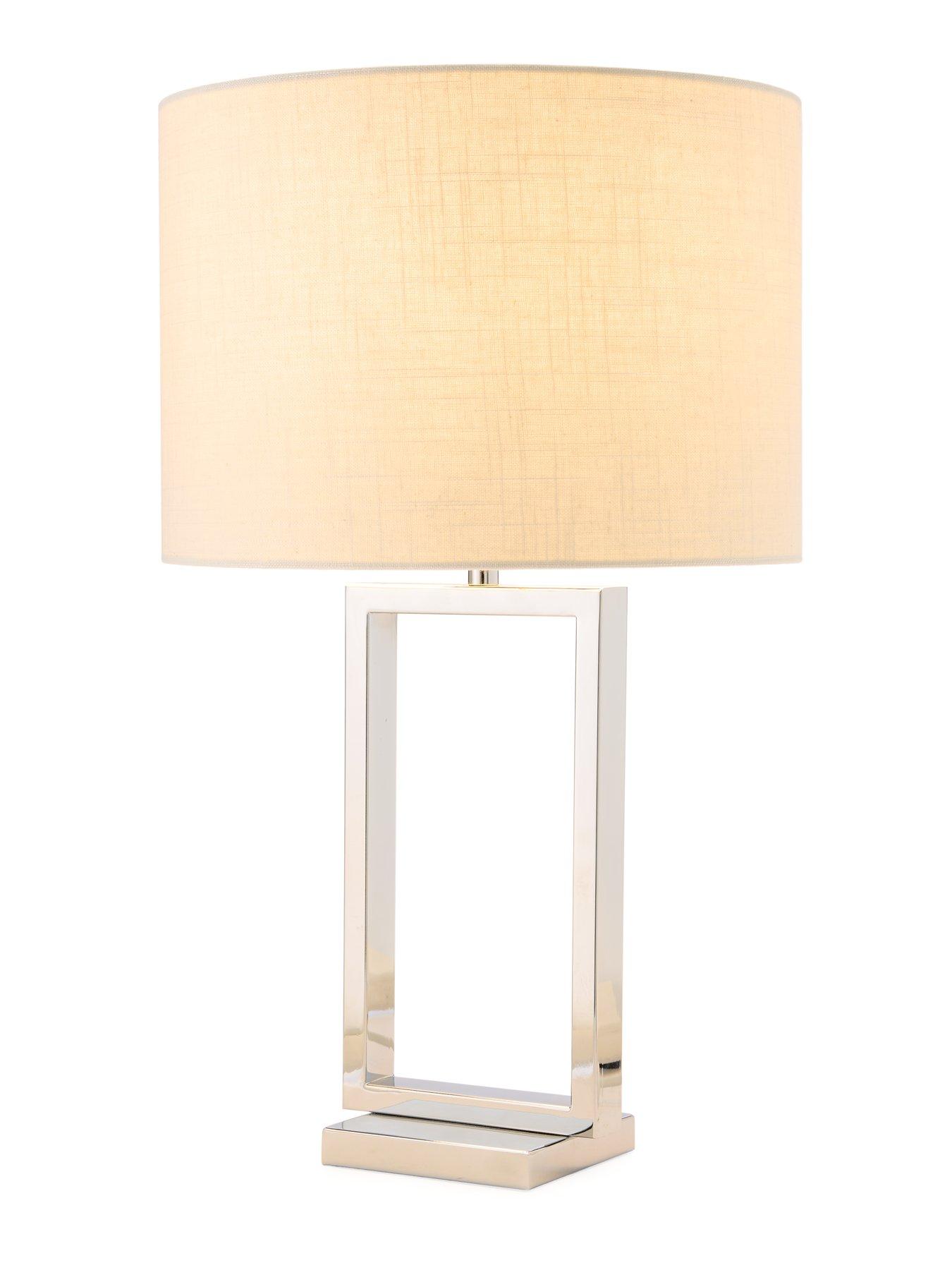  image of the-very-collection-bevel-chrome-table-lamp