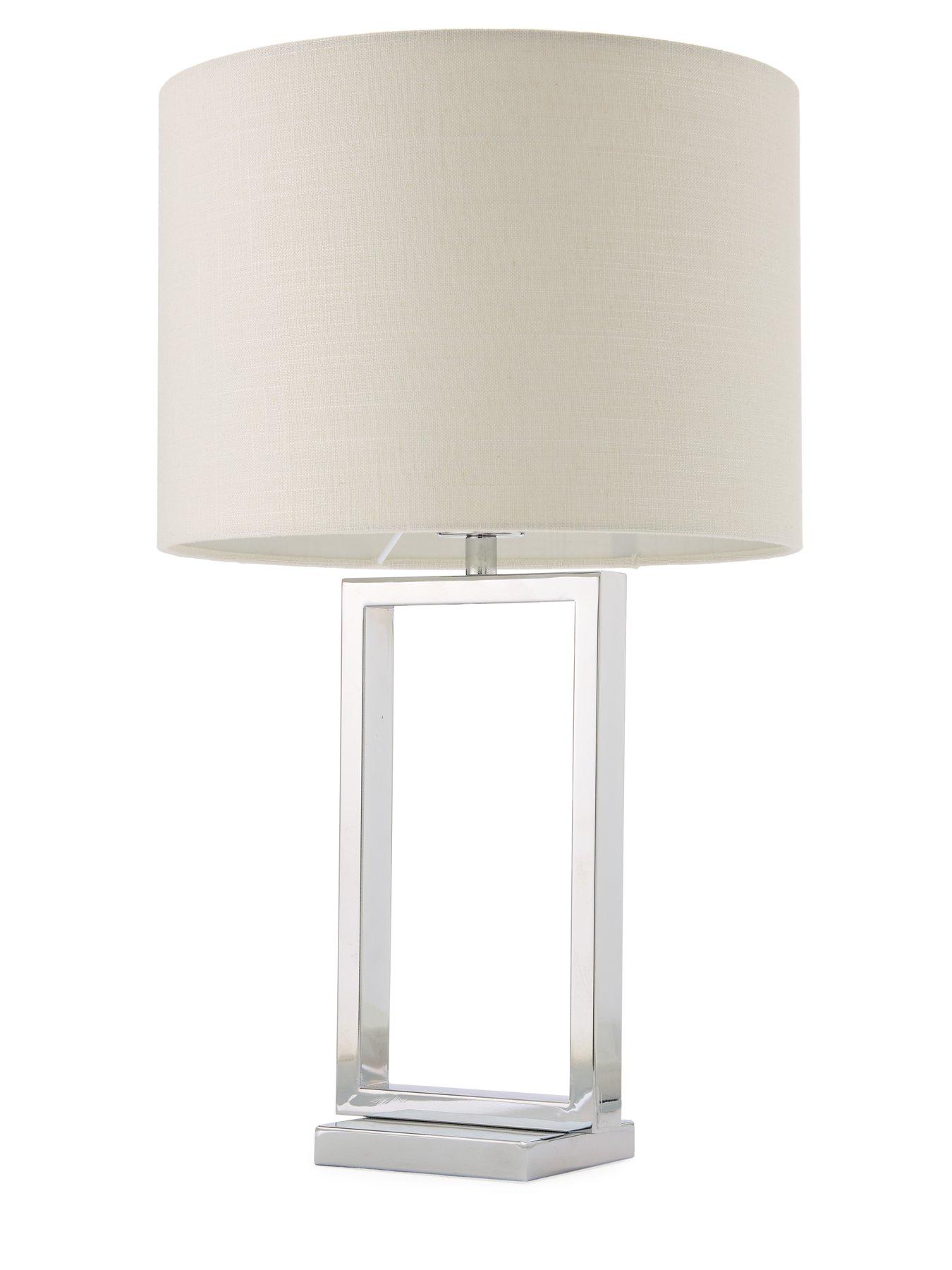  image of the-very-collection-bevel-chrome-table-lamp