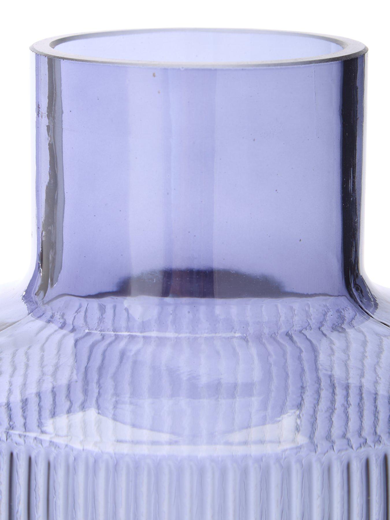  image of the-very-collection-ribbed-run-vase-blue