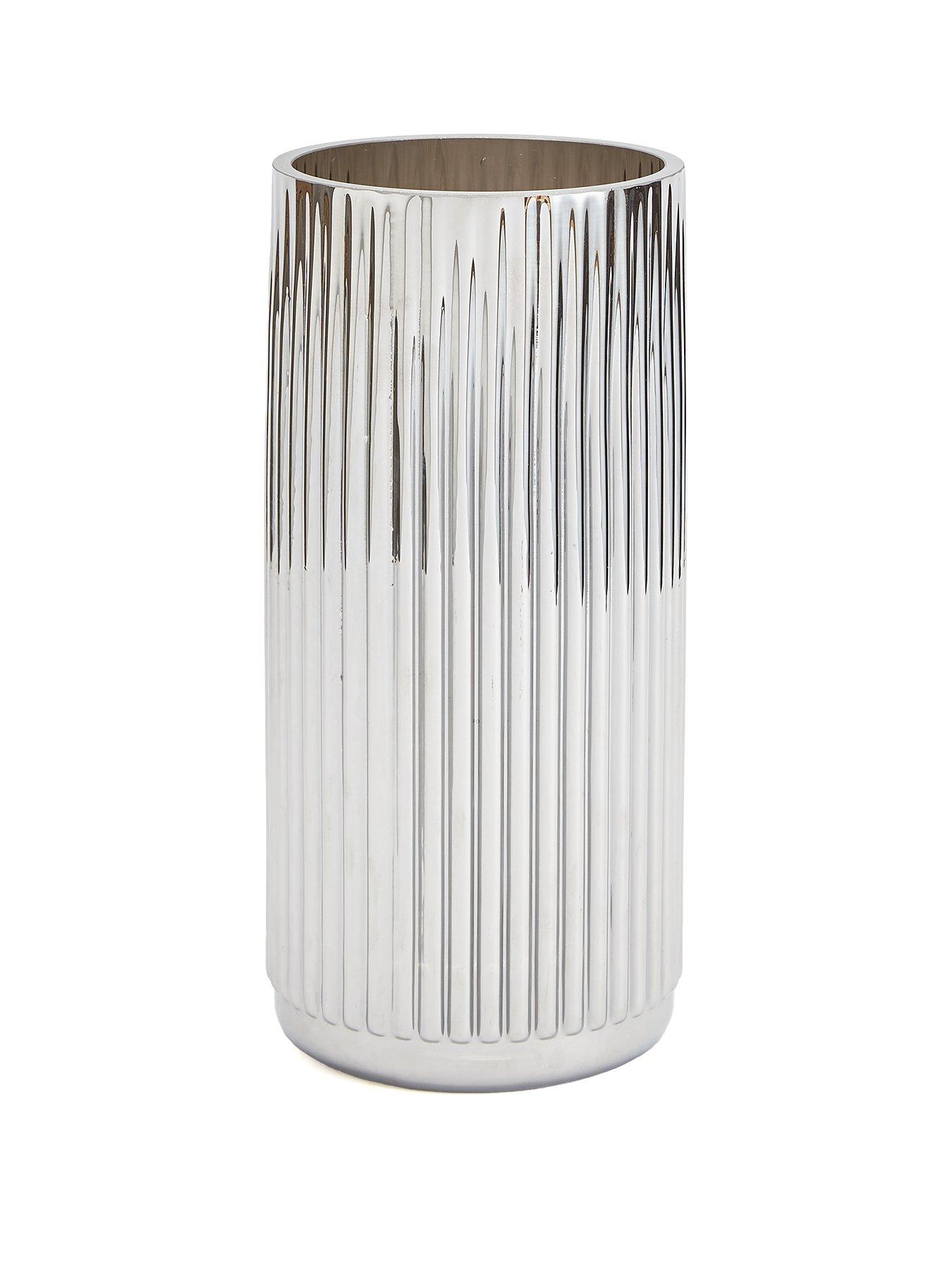 Image 2 of 5 of The Very Collection Chrome Ribbed Vase