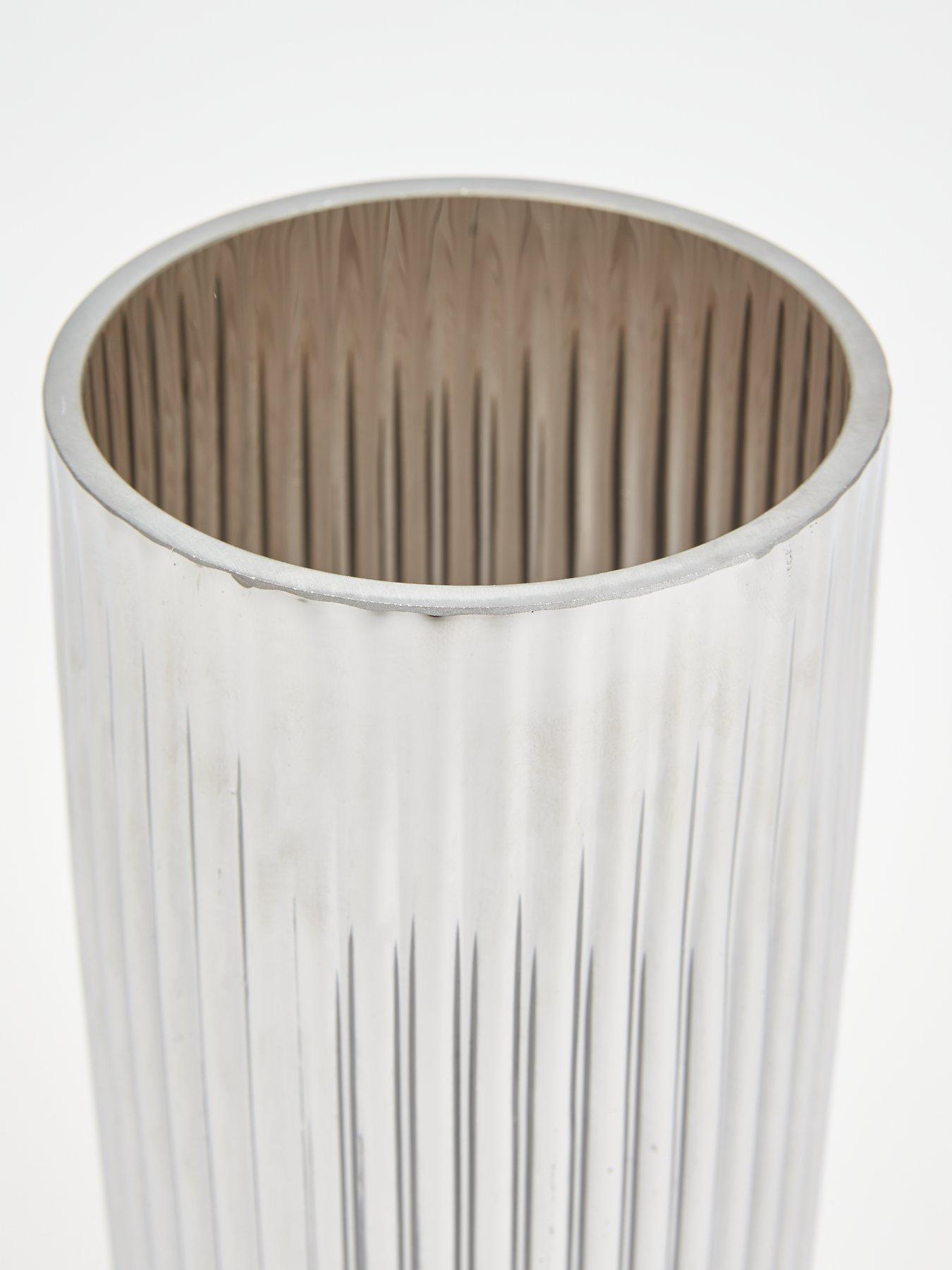 Image 3 of 5 of The Very Collection Chrome Ribbed Vase