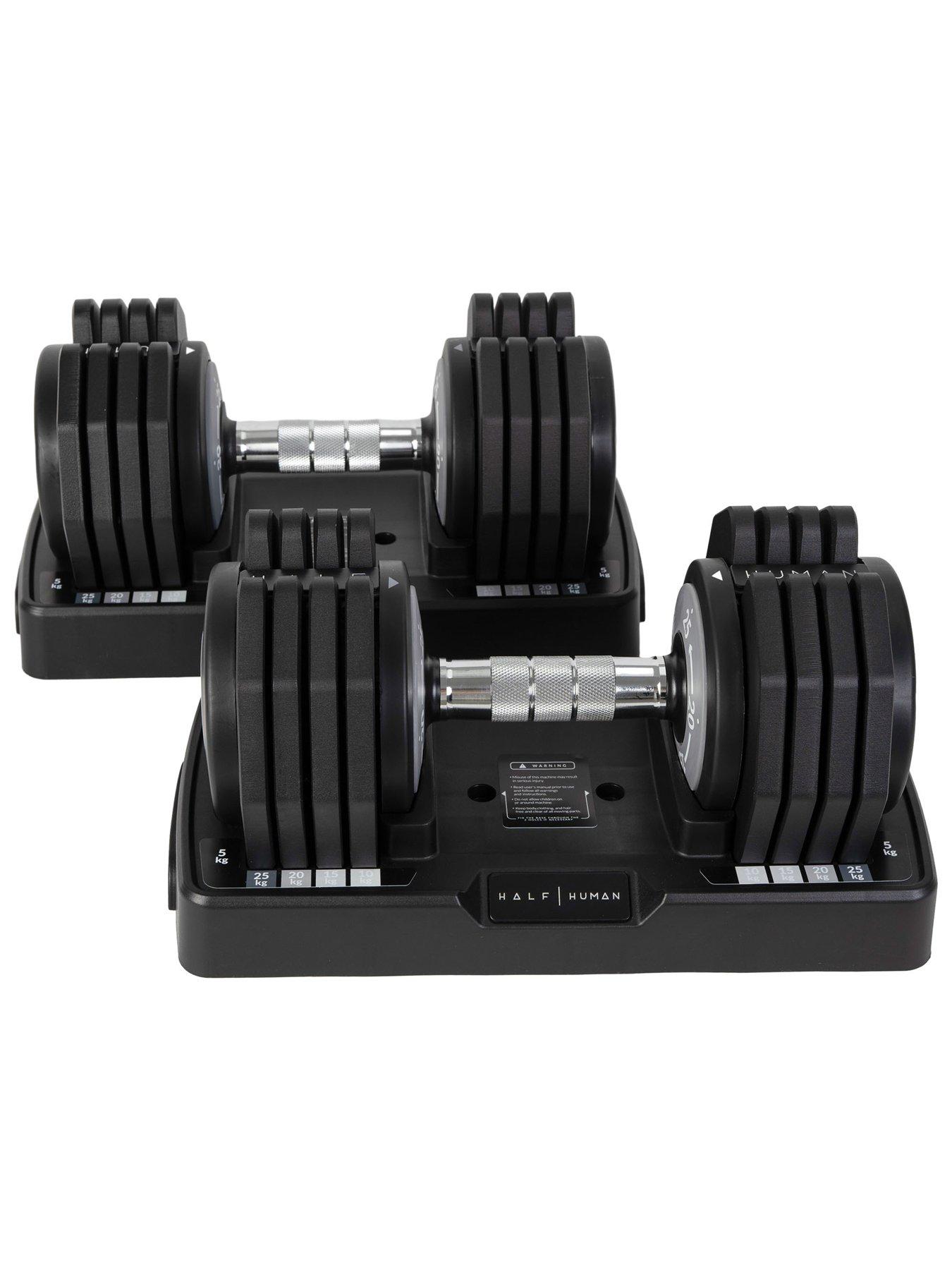  image of half-human-adjustable-dumbbells-2x25kg-andnbsp-stand