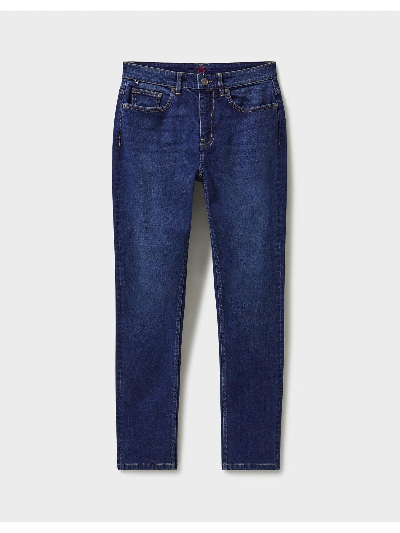  image of crew-clothing-spencer-slim-fit-jeans-blue