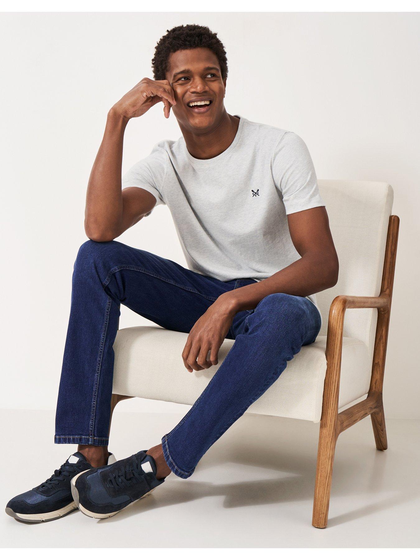  image of crew-clothing-spencer-slim-fit-jeans-blue