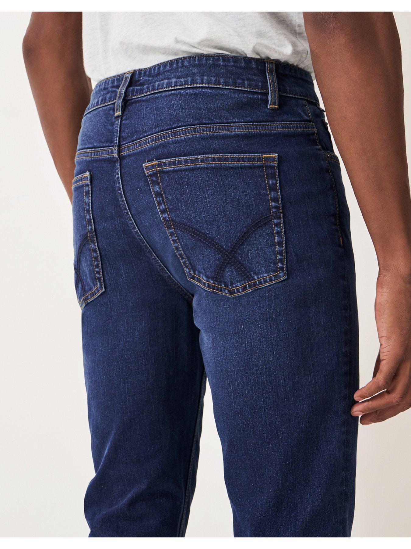  image of crew-clothing-spencer-slim-fit-jeans-blue